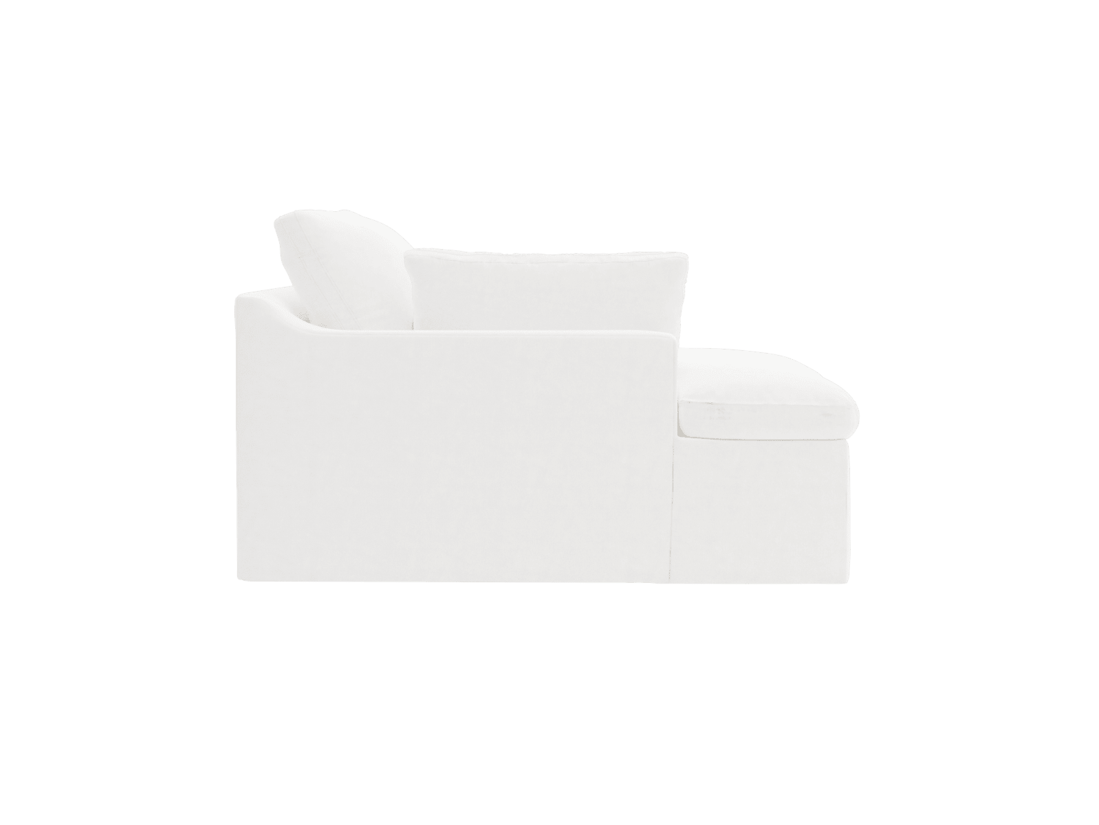 Retreat Muse Frost Chaise Sofa Left Arm Facing Module color Muse Frost