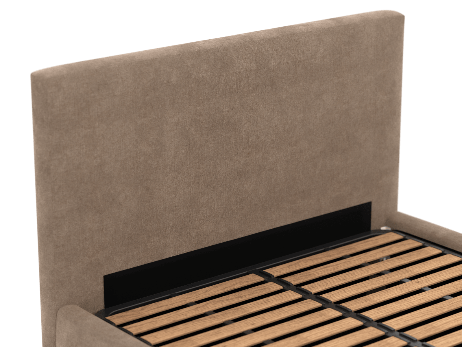 Haven Gas Lift Bed Tribute Walnut Queen color Tribute Walnut