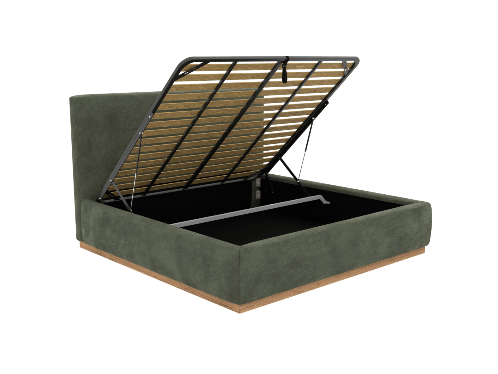 Haven Gas Lift Bed Muse Forest King color Muse Forest