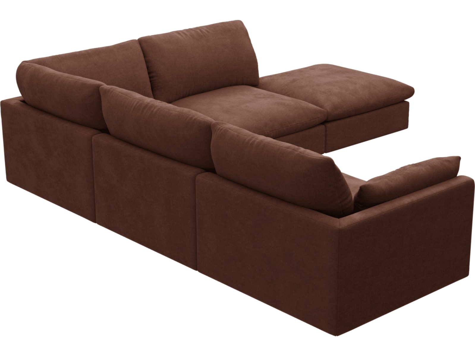 Willow Muse Rust Modular Sofa - 5 Seater RAF Terminal color Muse Rust