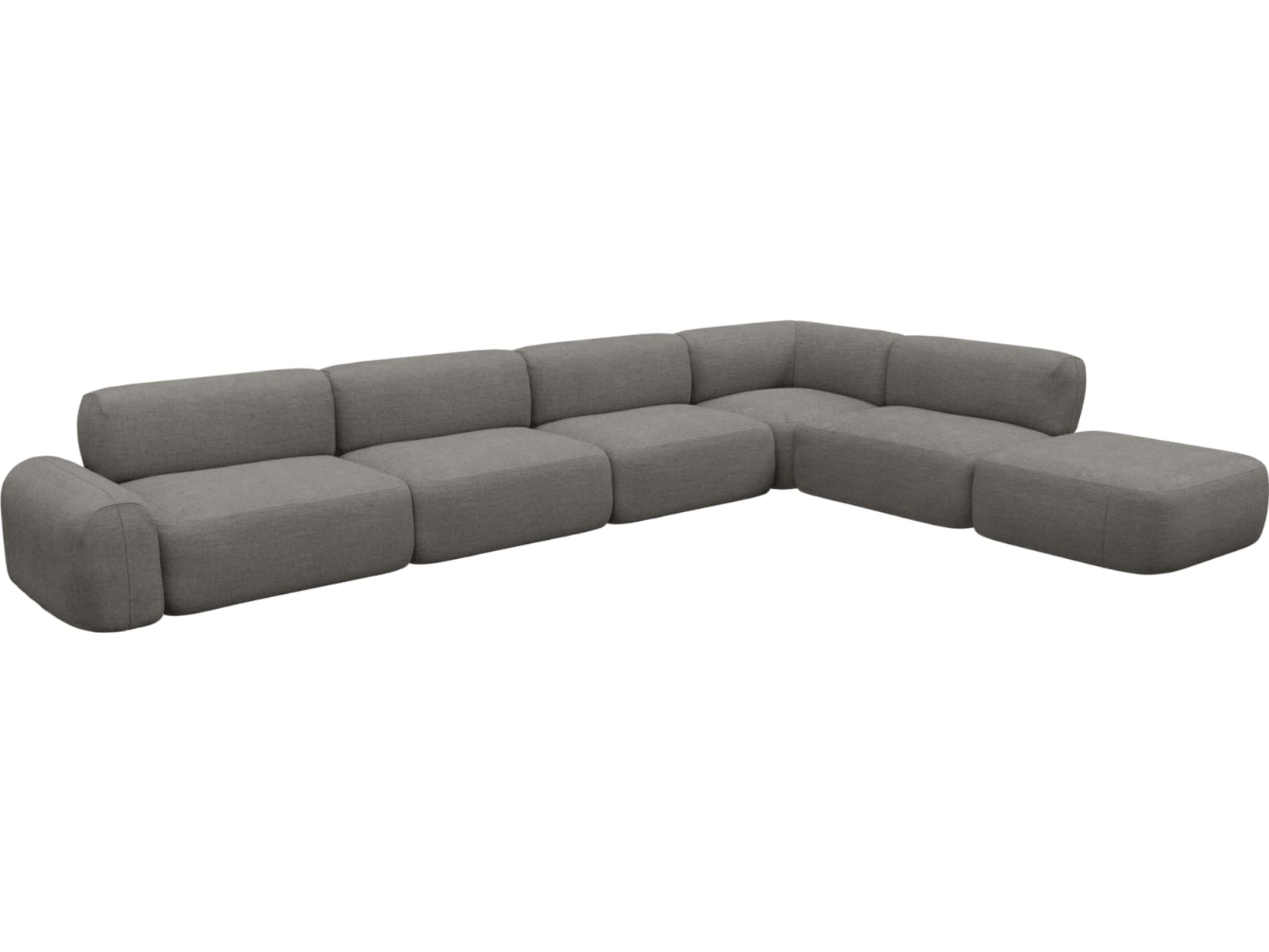 Beckett Isla Soft Grey Modular Sofa - 7 Piece color Isla Soft Grey