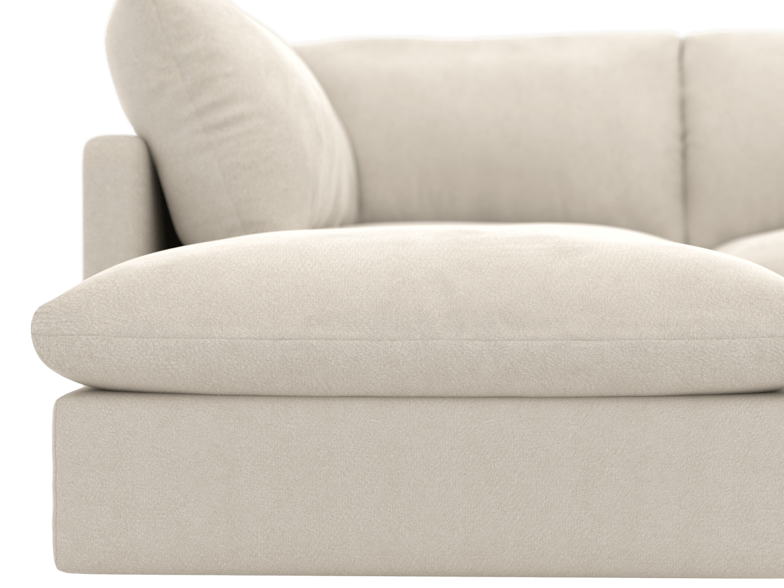 Willow Muse Flax Modular Sofa LAF Terminal - 6 Seater color Muse Flax