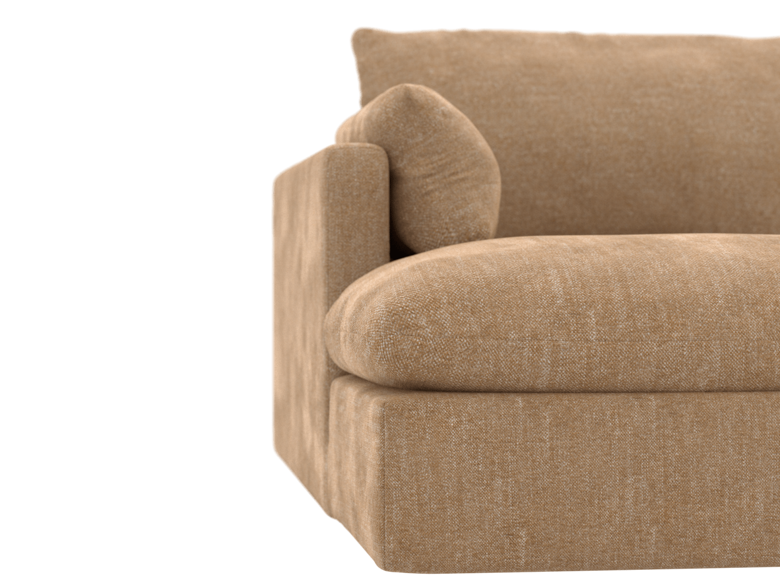 Willow Avon Honey Chaise Left Arm Facing Sofa Module color Avon Honey