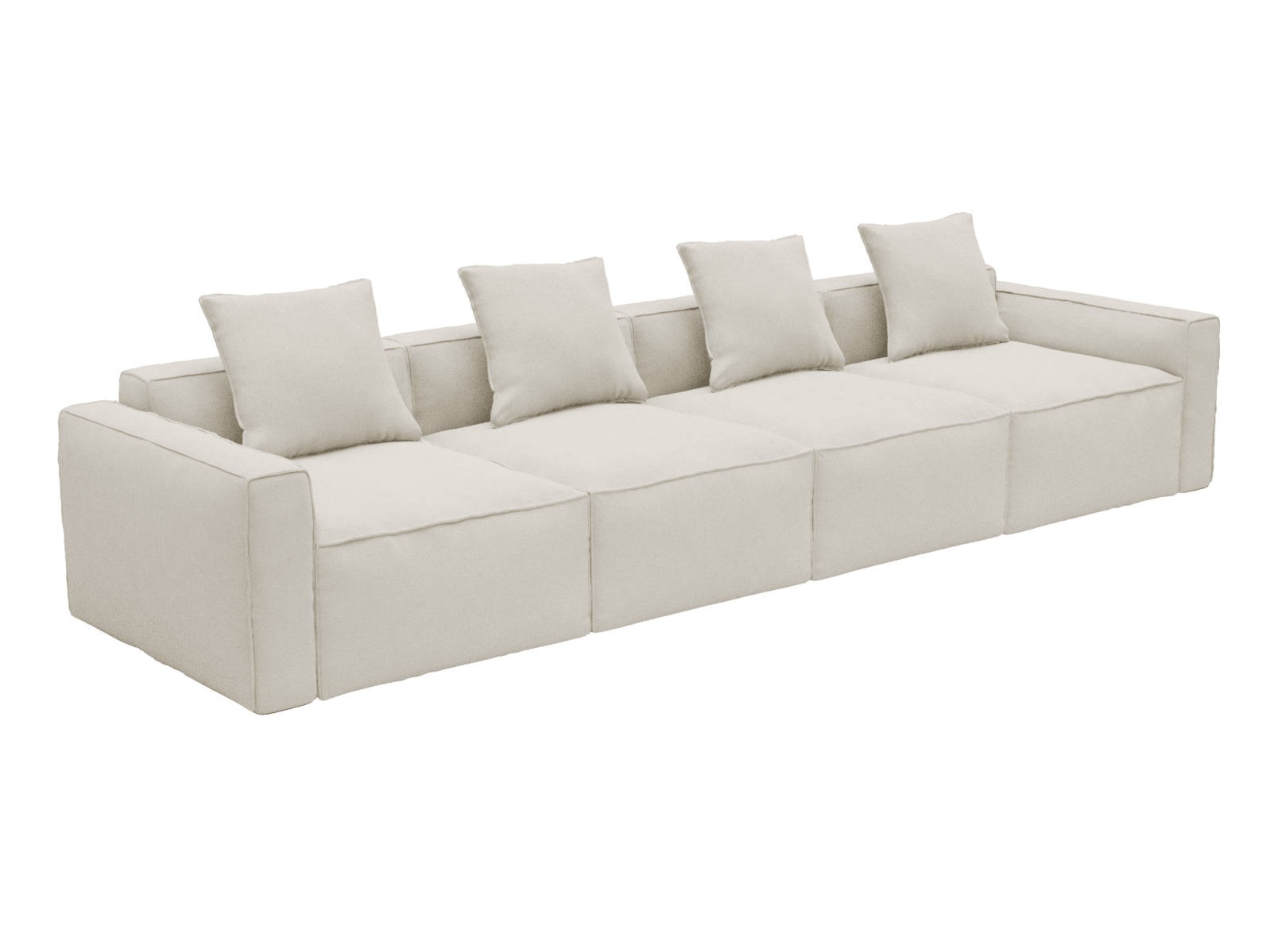 Riley Apt Toorak Pearl Sofa - 4 Seater color Toorak Pearl
