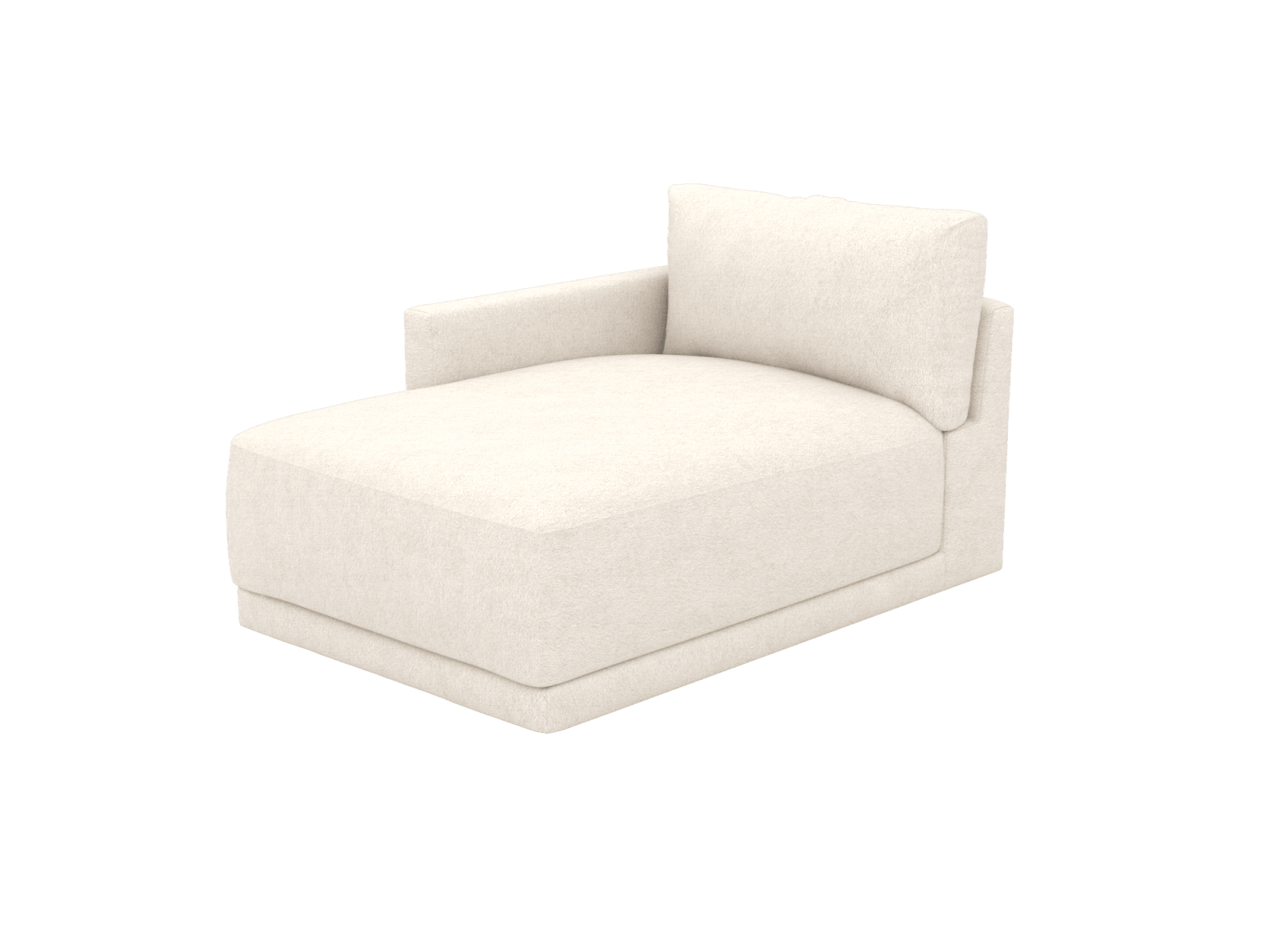 Haven Noa Fog Left Arm Facing Chaise Sofa Module color Noa Fog