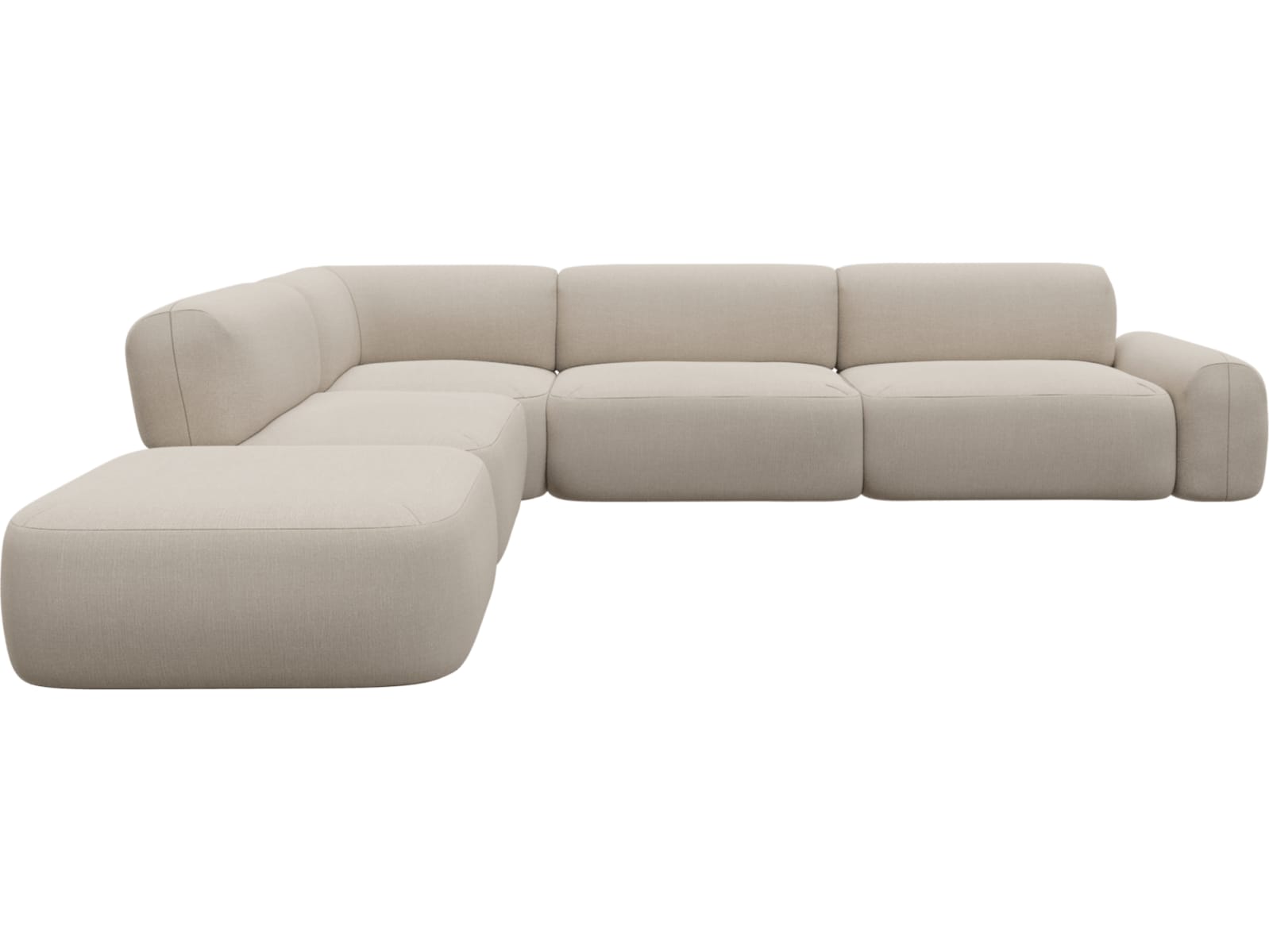 Beckett Santa Fe Sand Modular Sofa - 6 Piece color Santa Fe Sand