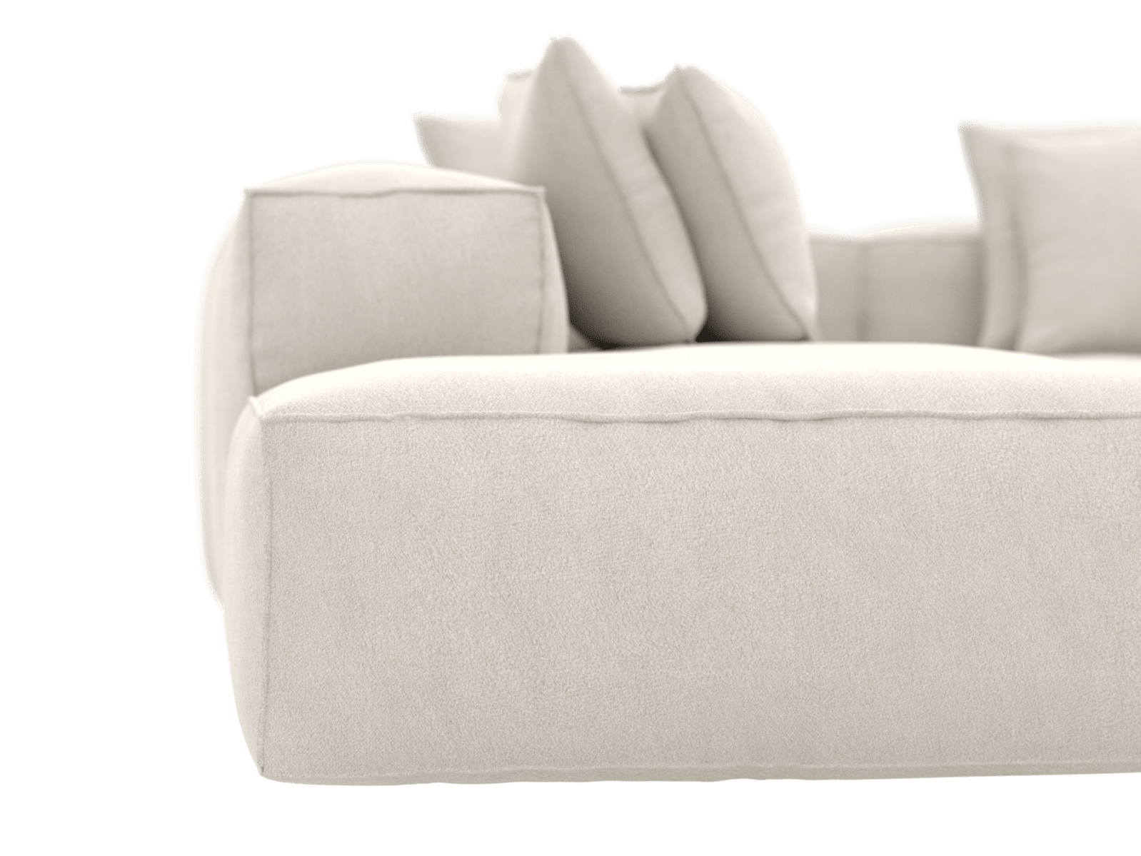 Riley California Ivory 5 Seater Terminal Left Corner Modular Sofa color California Ivory