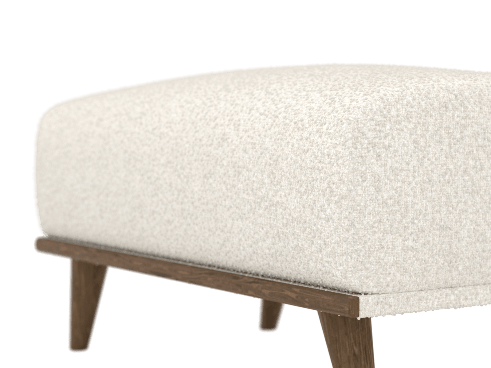 Dane Boucle Ivory Ottoman color Boucle Ivory