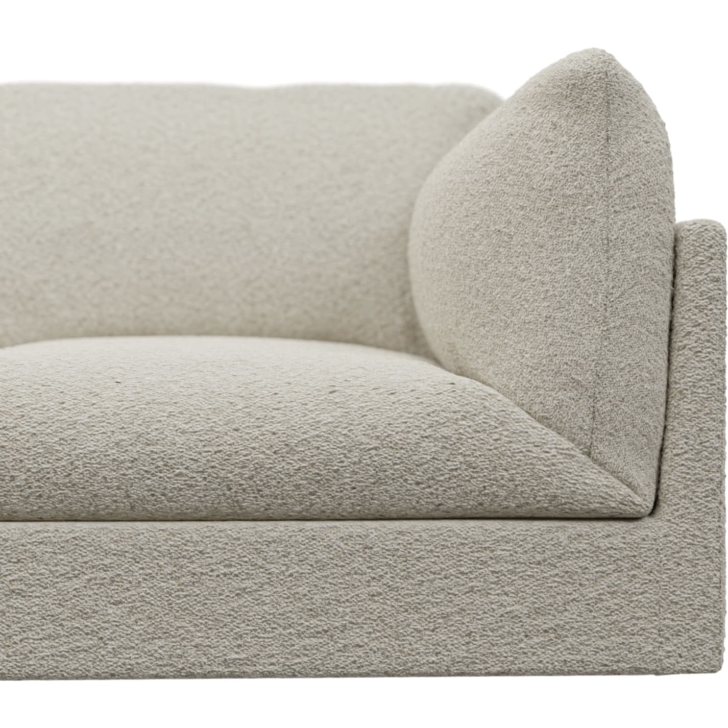 Finley Boucle Ivory Corner Sofa - 5 Seater color Boucle Ivory
