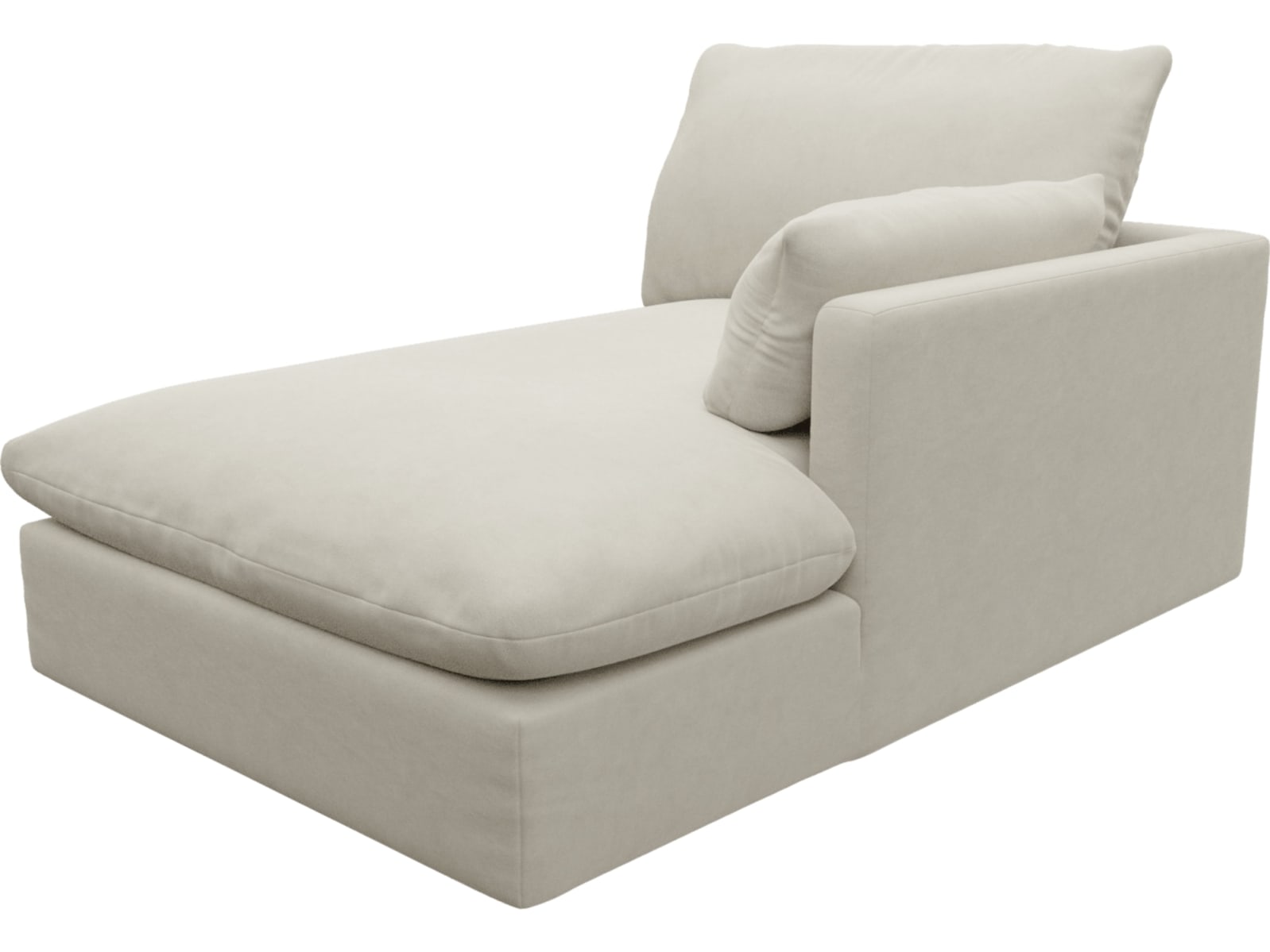 Willow Muse Flax Chaise Right Arm Facing Sofa Module color Muse Flax