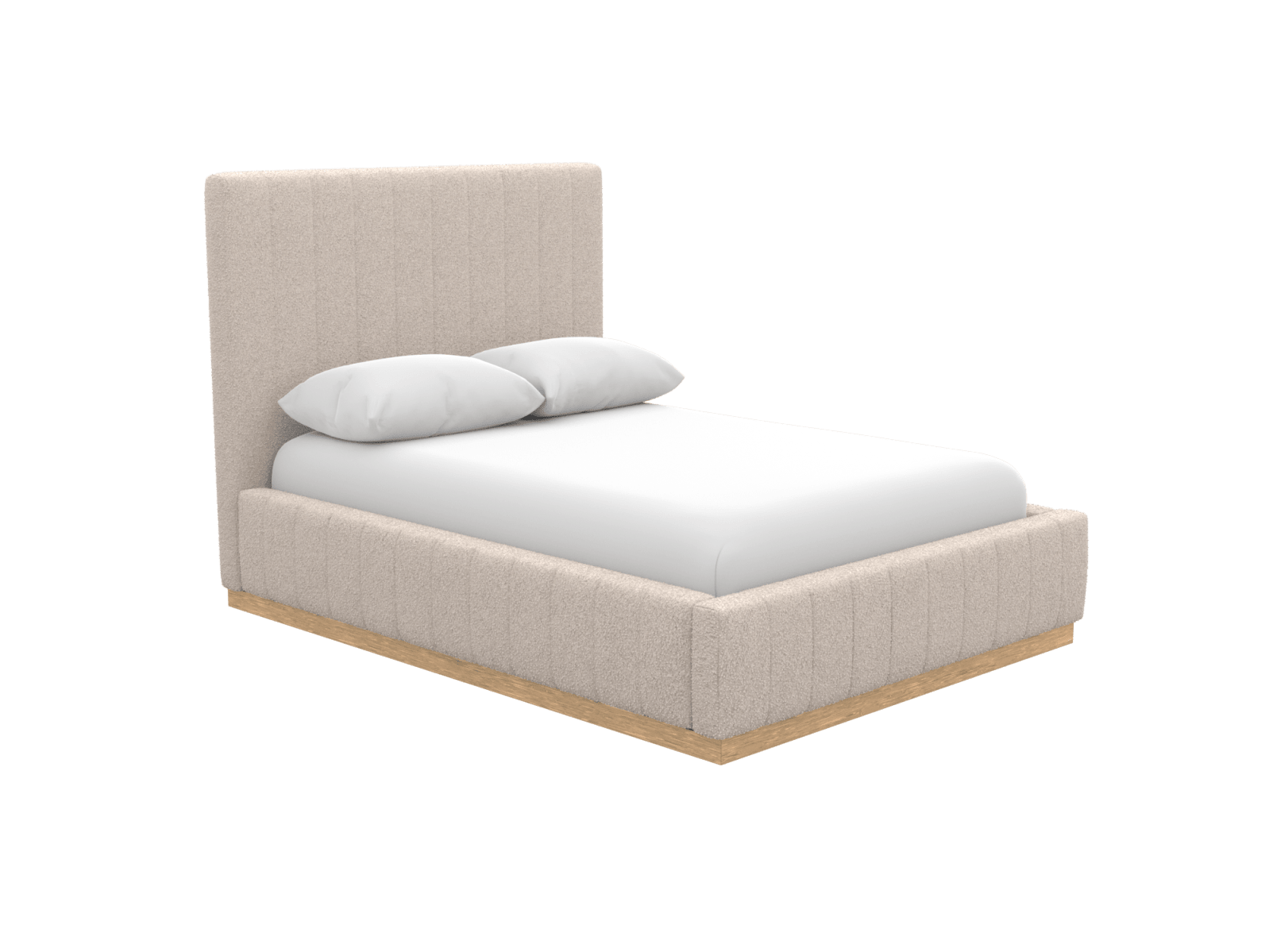 Brentwood Gas Lift Bed Boucle Pumice Double color Boucle Pumice