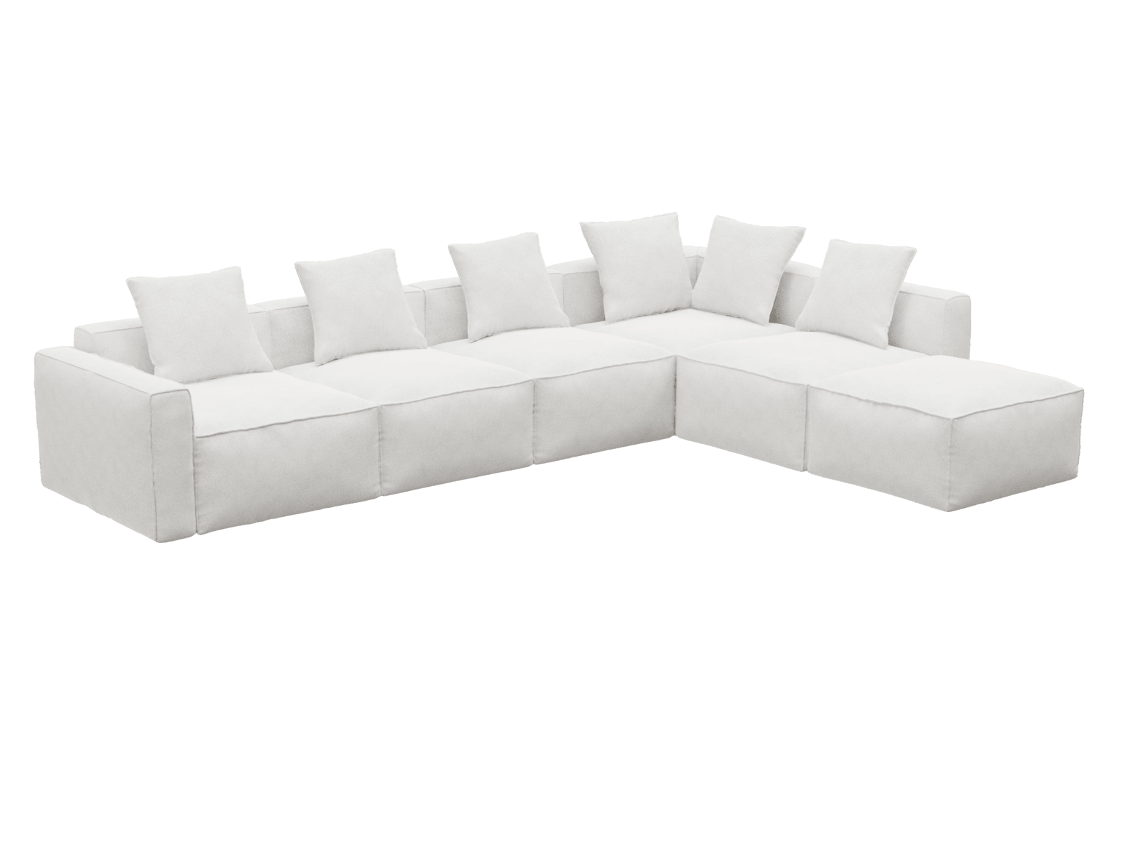 Riley Apt Noa Fog Sofa - 6 Seater RAF Terminal color Noa Fog