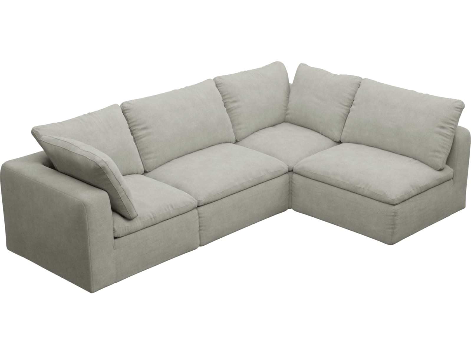 Cloud Toorak Pebble Modular Sofa - 4 Piece color Toorak Pebble