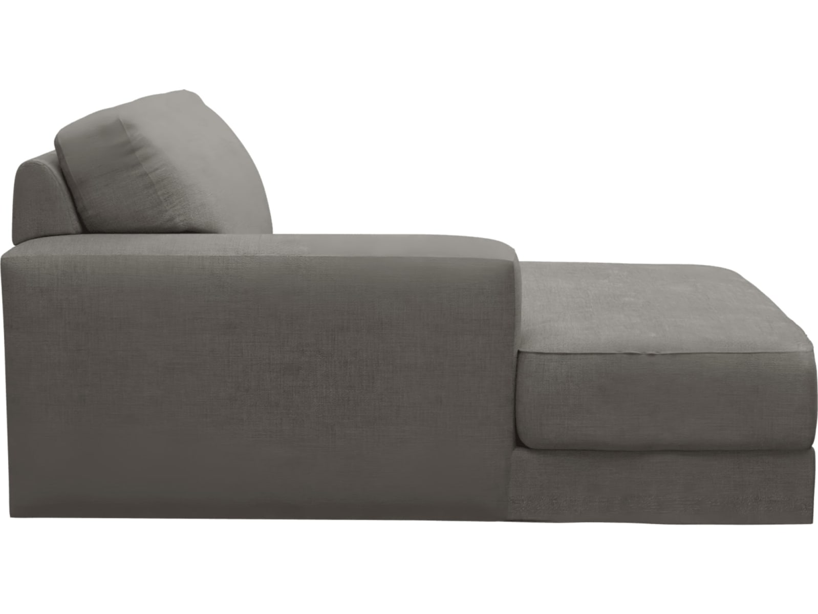 Monica Isla Soft Grey Left Arm Facing Chaise Module color Isla Soft Grey