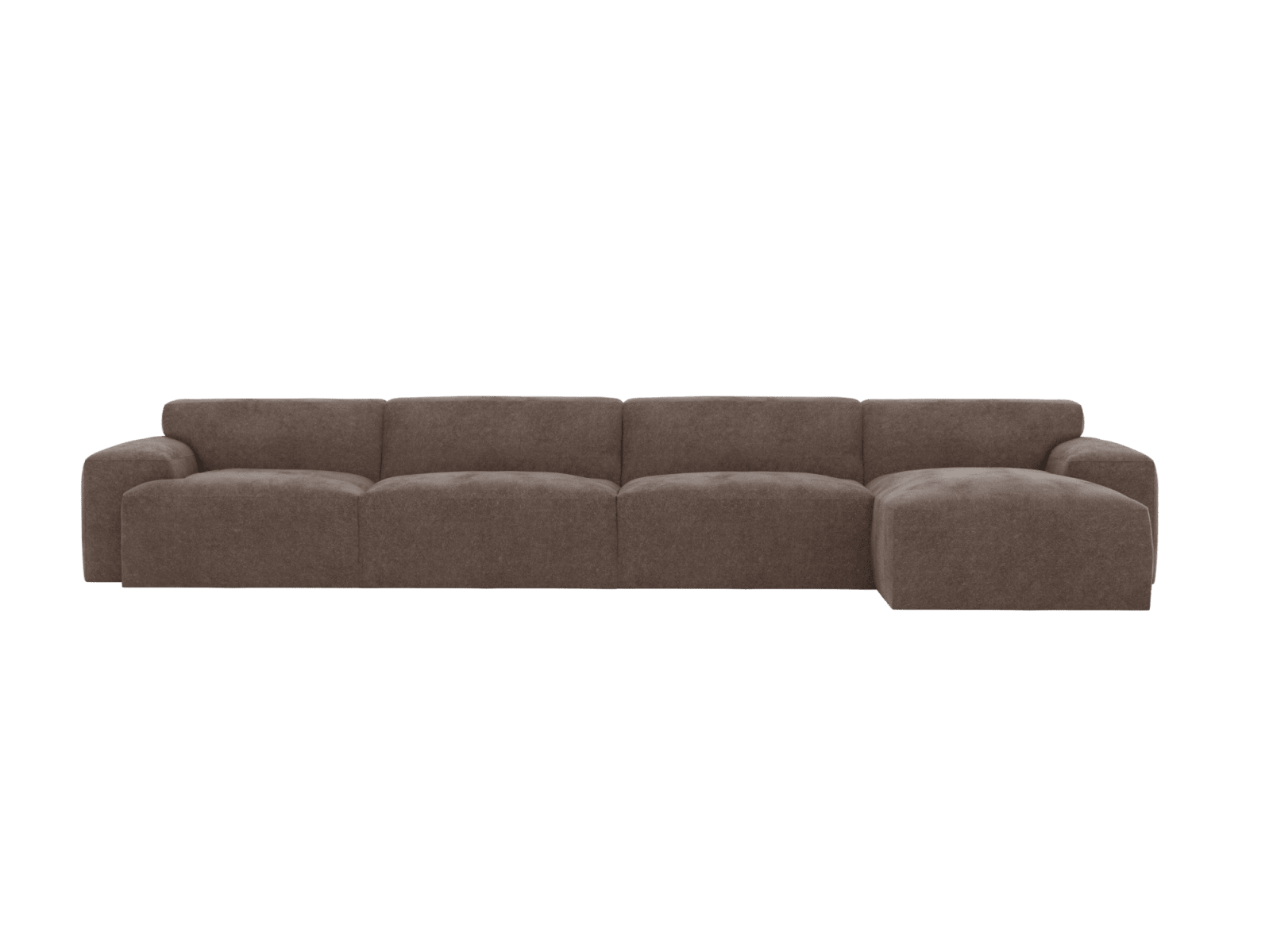 Copenhagen Muse Mink Chaise Sofa - 4 Seater color Muse Mink
