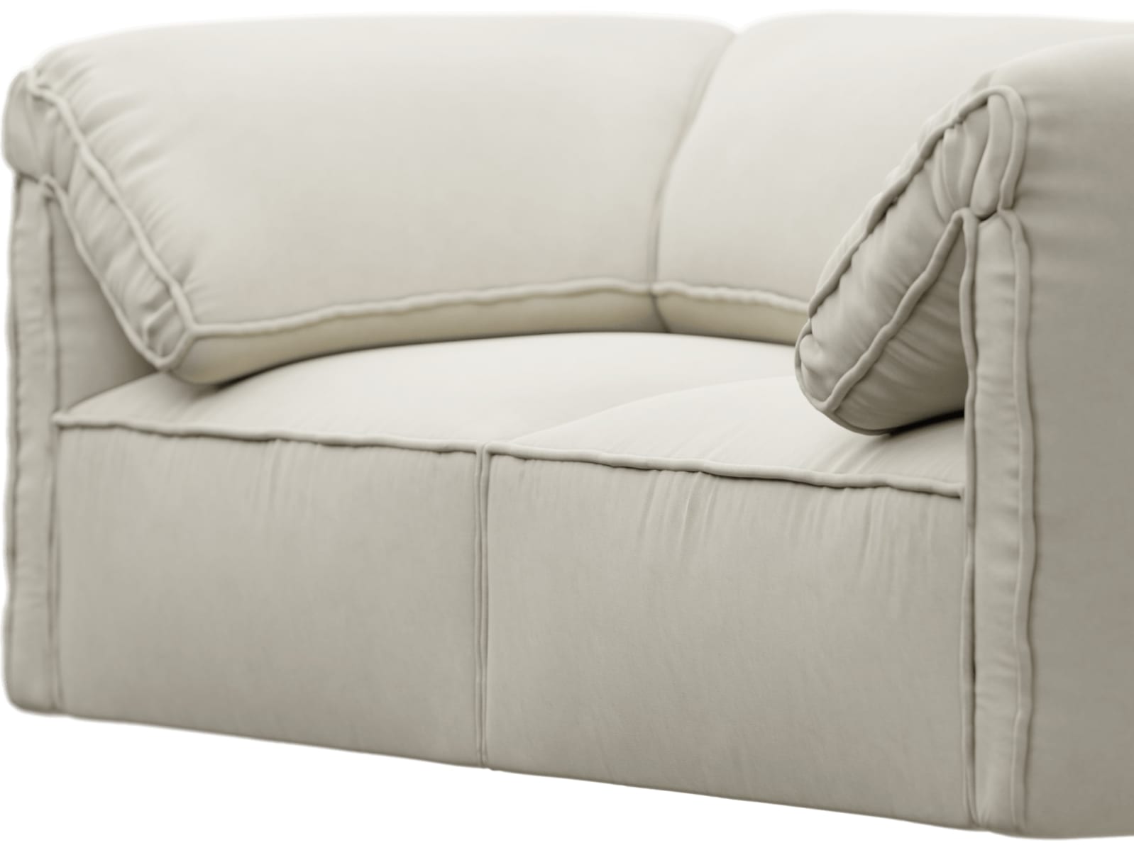 Kai Muse Flax Modular Sofa - 2 Seater color Muse Flax