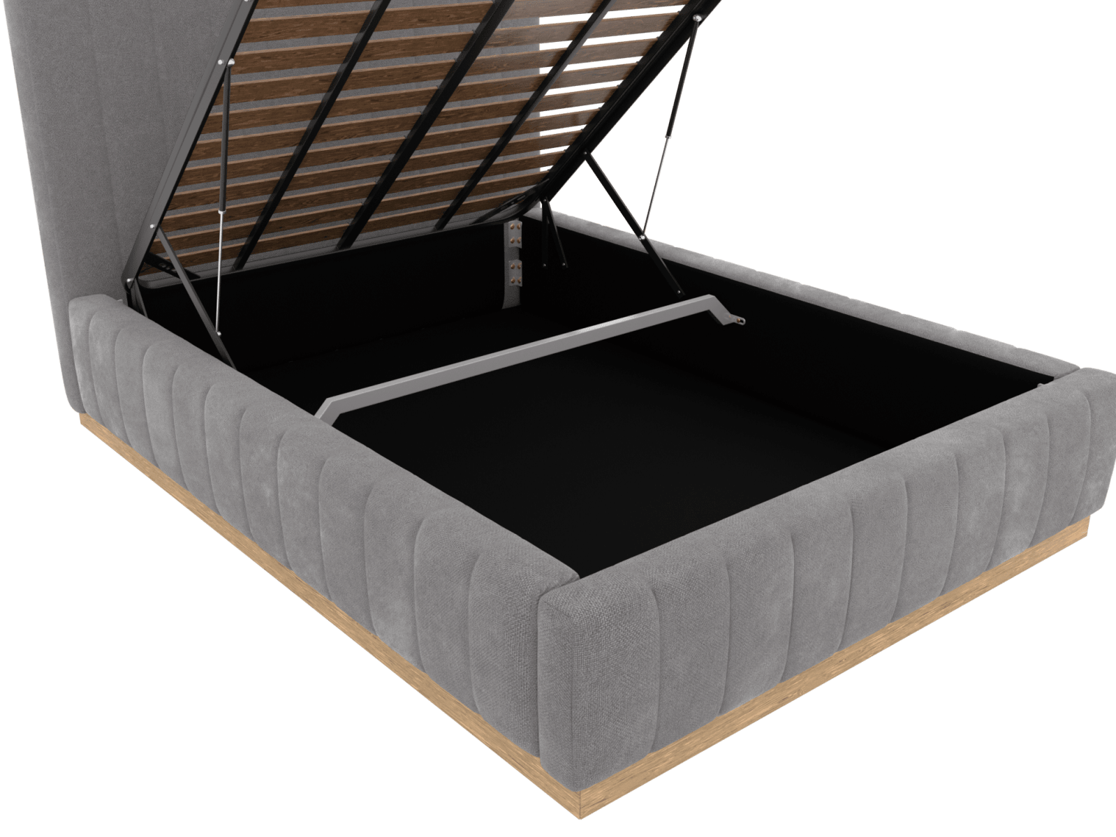 Brentwood Gas Lift Bed View Steel color View Steel