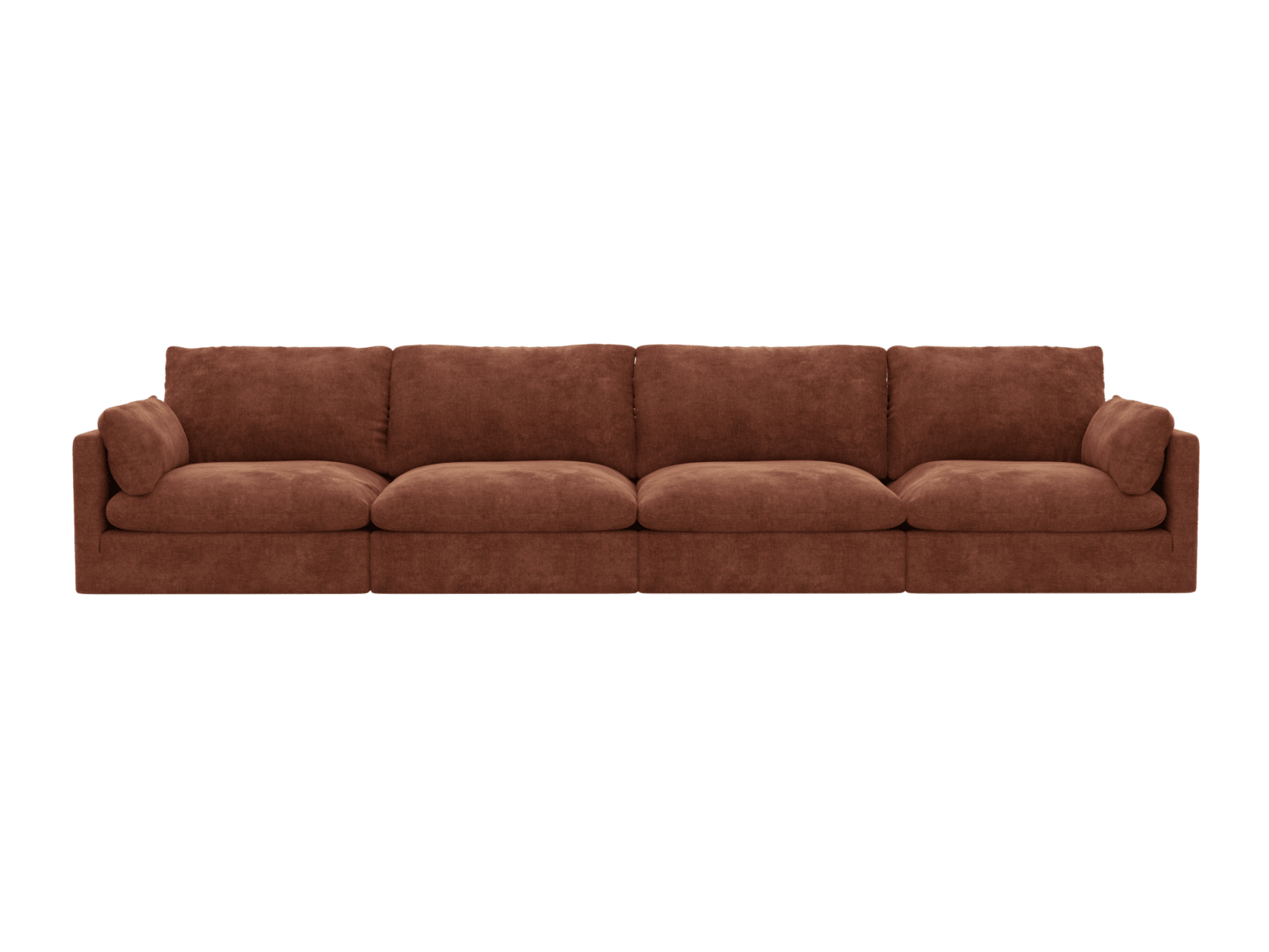 Willow Muse Rust Modular Sofa - 4 Seater color Muse Rust