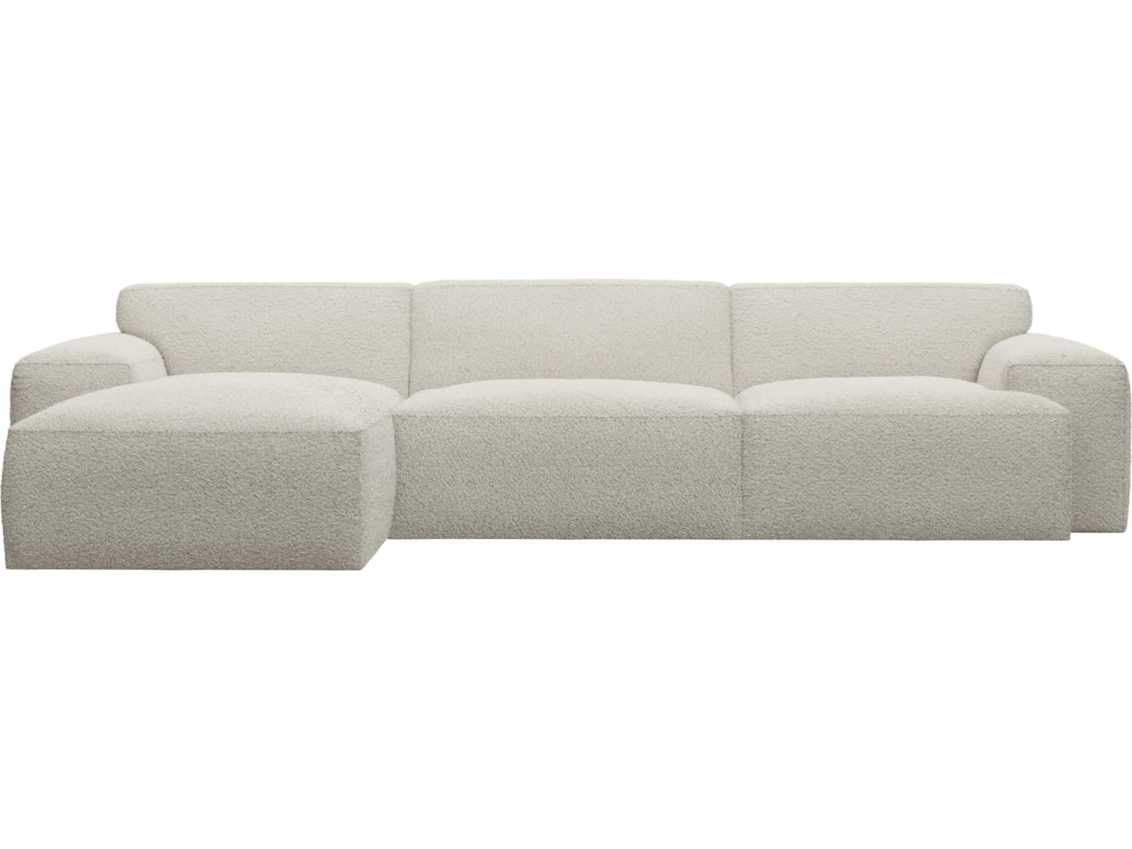 Copenhagen Boucle Ivory Chaise Sofa - 3 Seater color Boucle Ivory