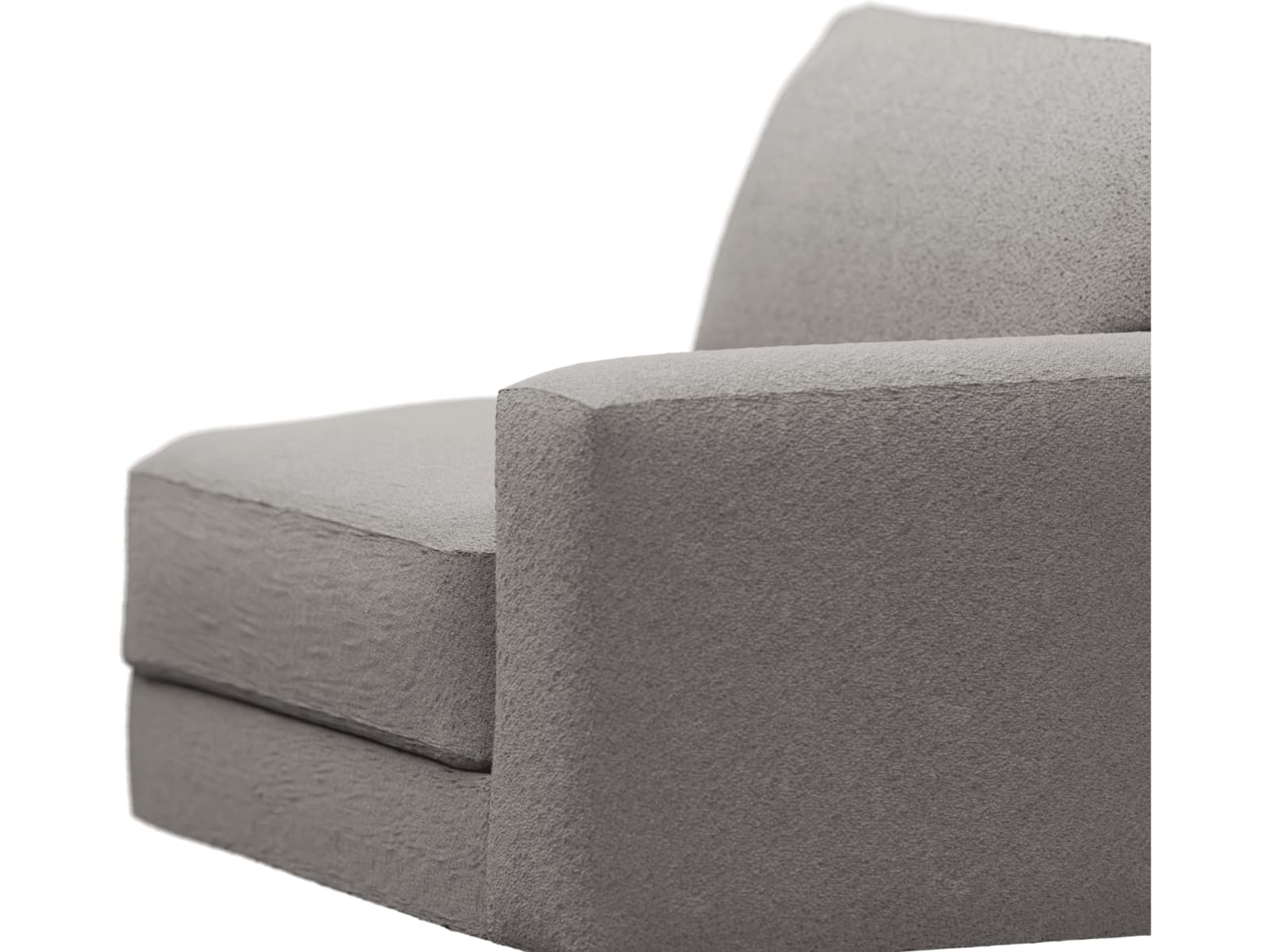 Monica Boucle Pumice Right Arm Facing Chair Module color Boucle Pumice