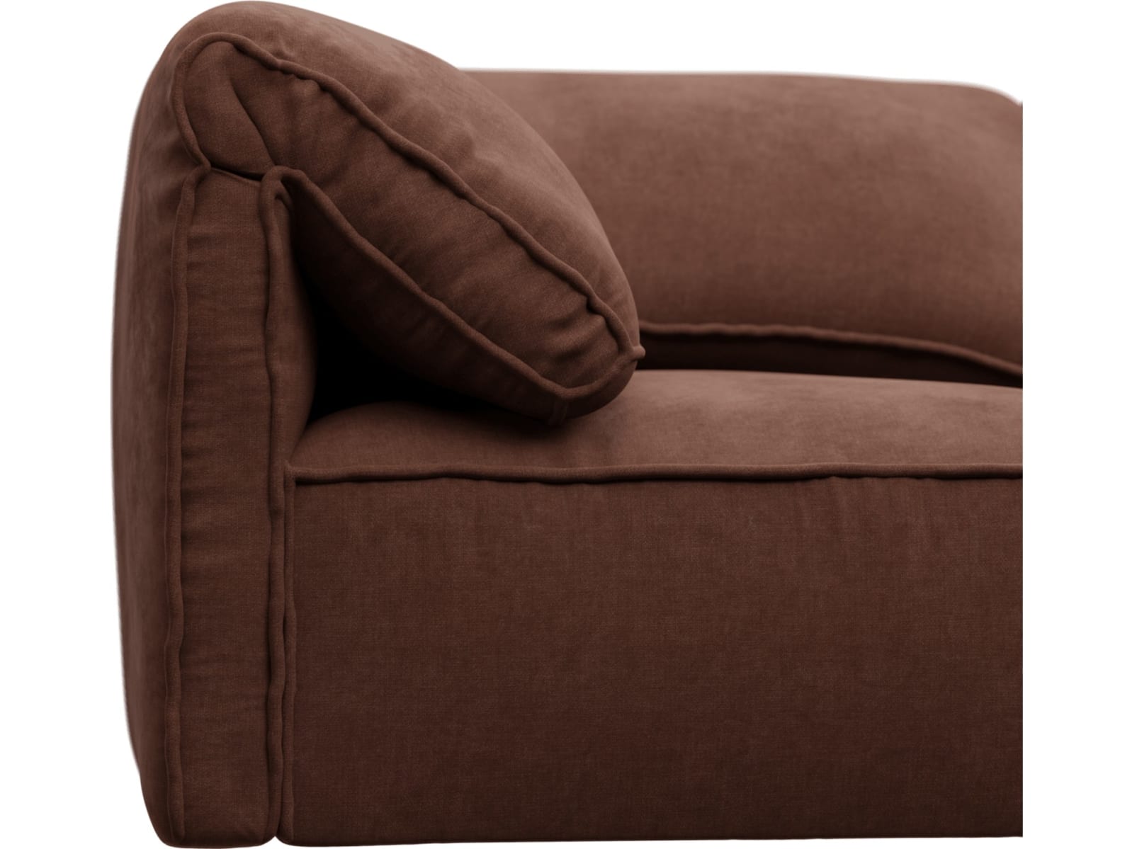 Kai Muse Rust Modular Sofa - 4 Seater and Ottoman color Muse Rust