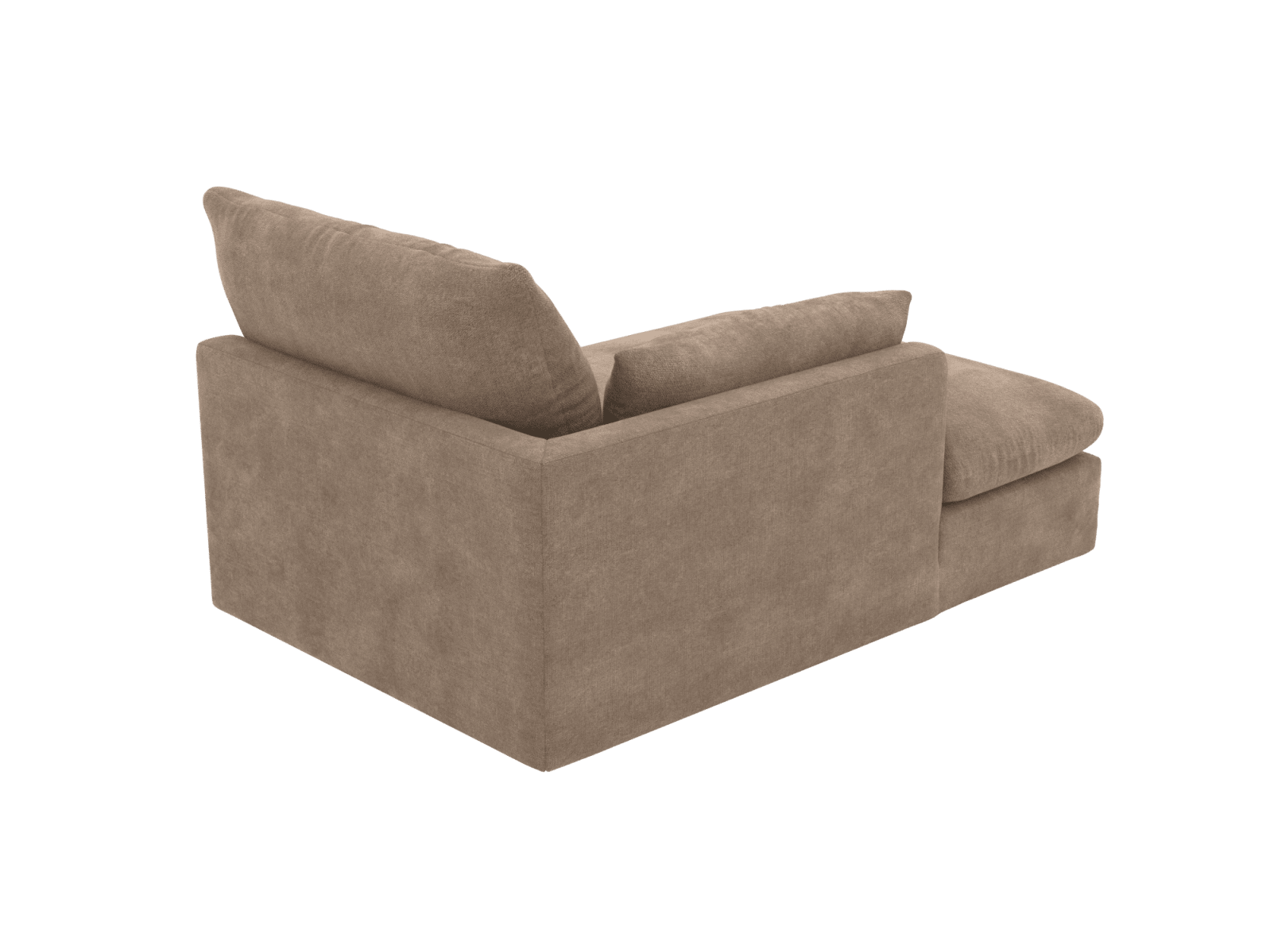 Willow Tribute Walnut Chaise Left Arm Facing Sofa Module color Tribute Walnut