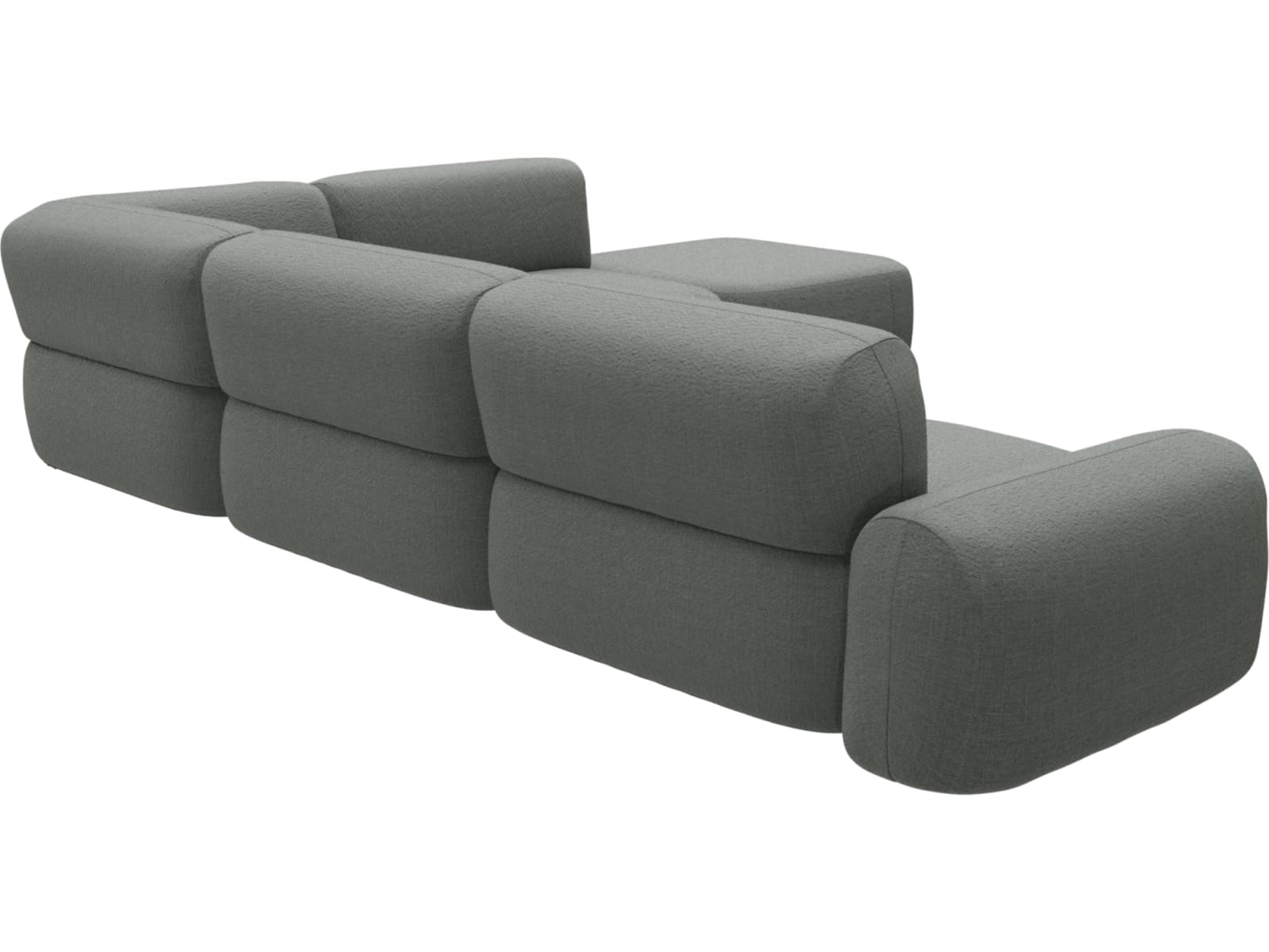 Beckett Tribute Storm Modular Sofa - 6 Piece color Tribute Storm