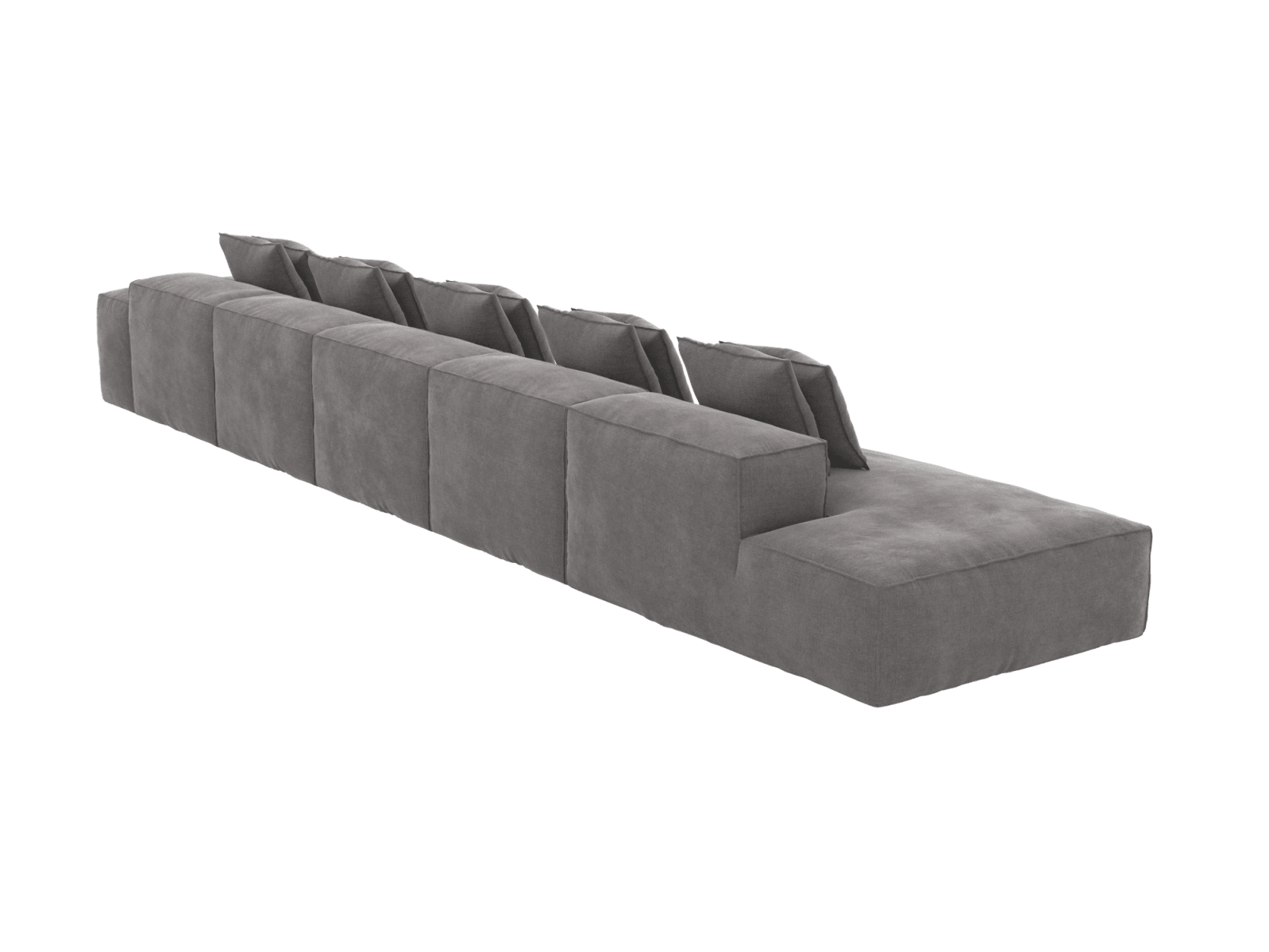 Riley Tribute Storm 6 Seater Terminal Left Modular Sofa color Tribute Storm