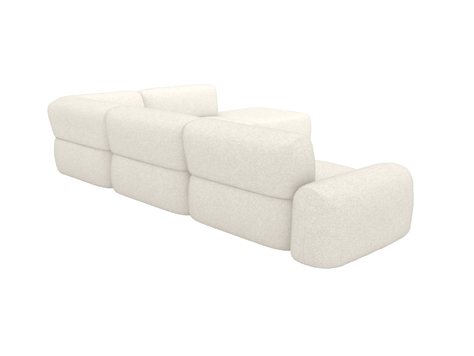 Beckett Boucle Ivory Modular Sofa - 6 Seater color Boucle Ivory