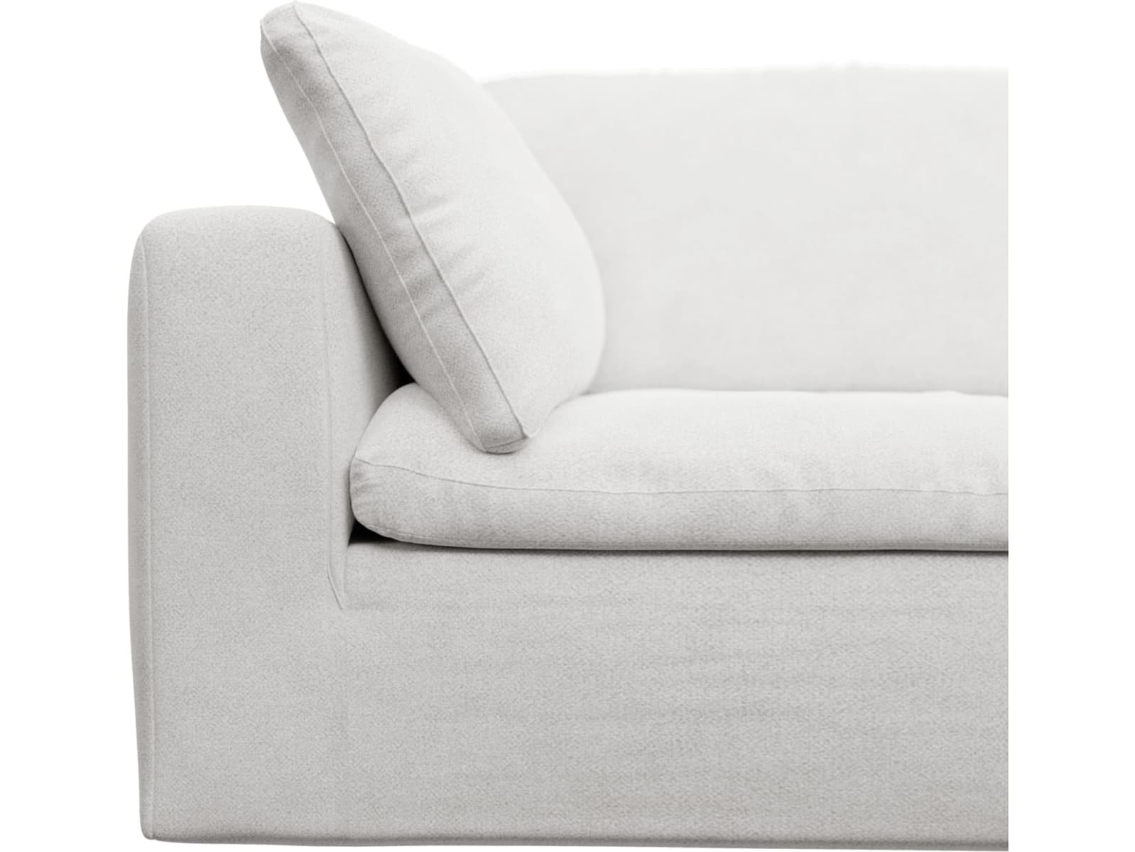Cloud Deep Noa Fog Modular Sofa - 3 Seater Chaise color Noa Fog