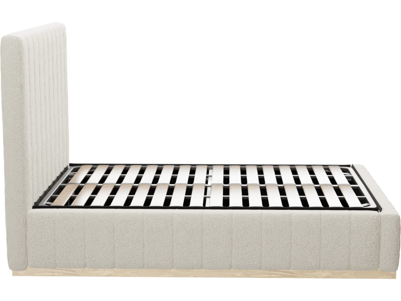 Brentwood Gas Lift Bed Boucle Ivory color Boucle Ivory