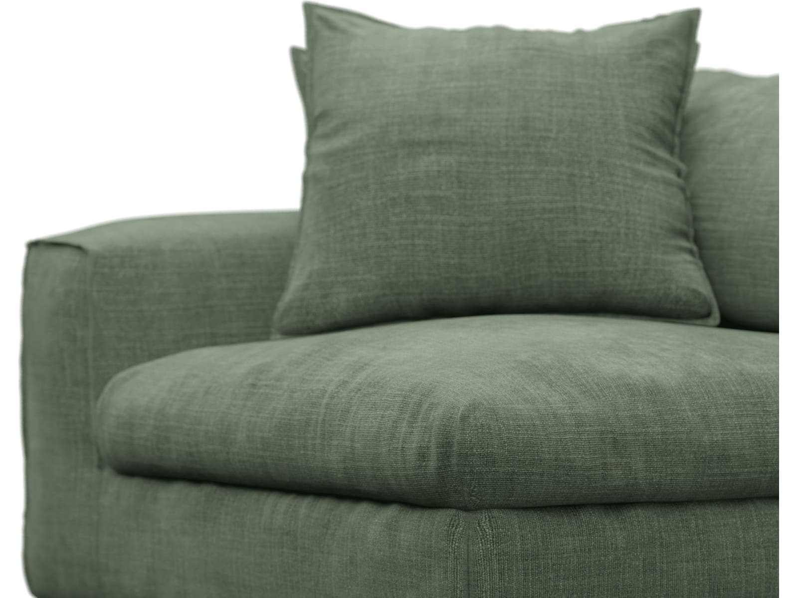 Tully Tribute Dark Jade Left Arm Facing Chair Module color Tribute Dark Jade