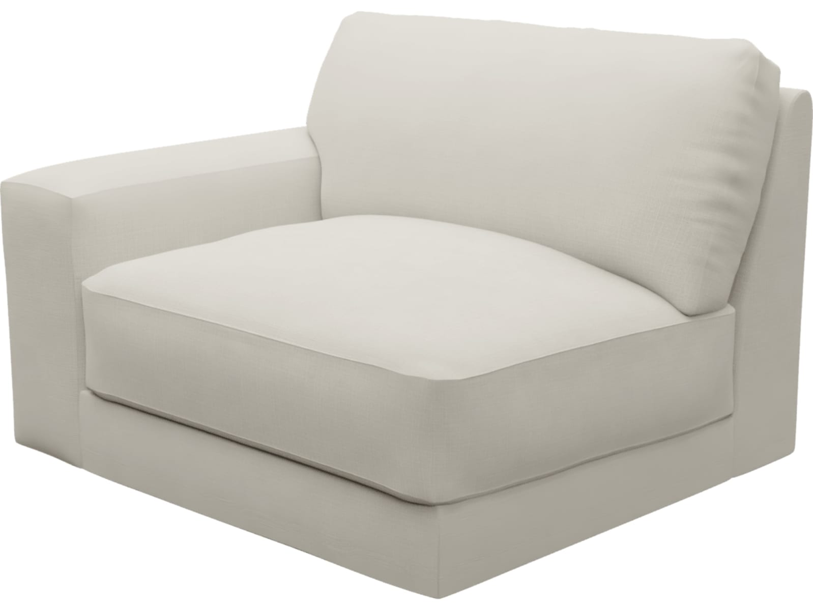 Monica Toorak Pearl Left Arm Facing Chair Module color Toorak Pearl