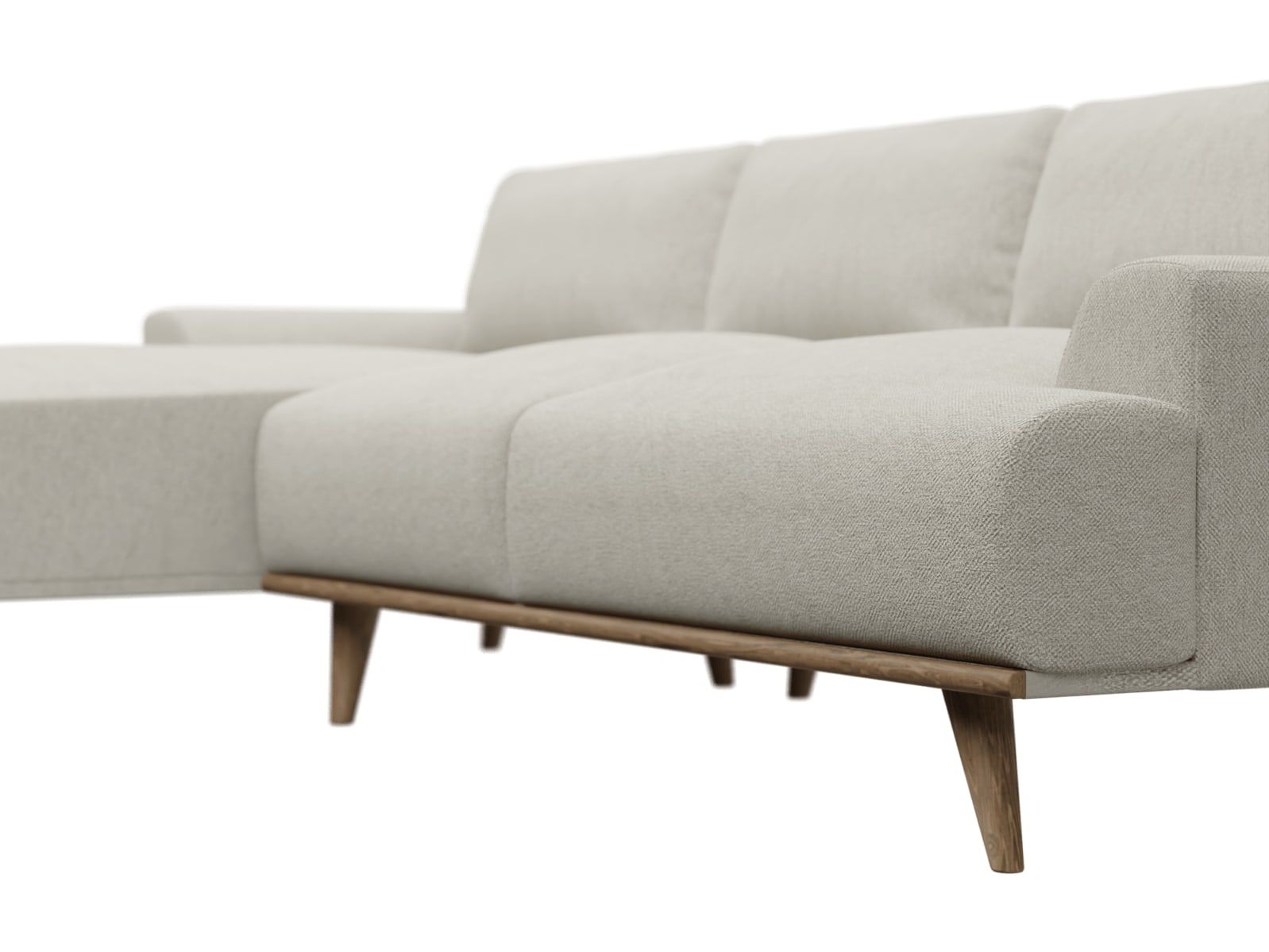Dane Noa Desert Chaise Sofa - 3 Seater color Noa Desert