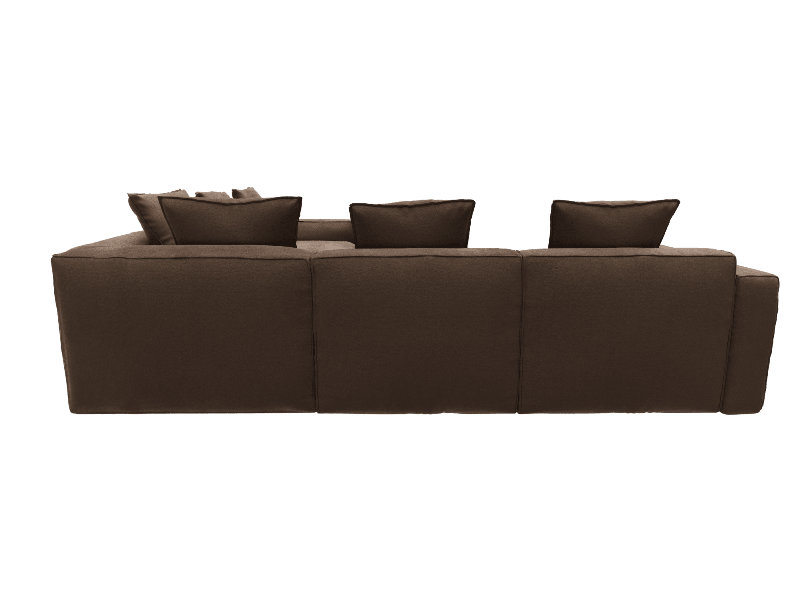 Riley Apt Muse Chocolate Corner Sofa - 5 Seater color Muse Chocolate