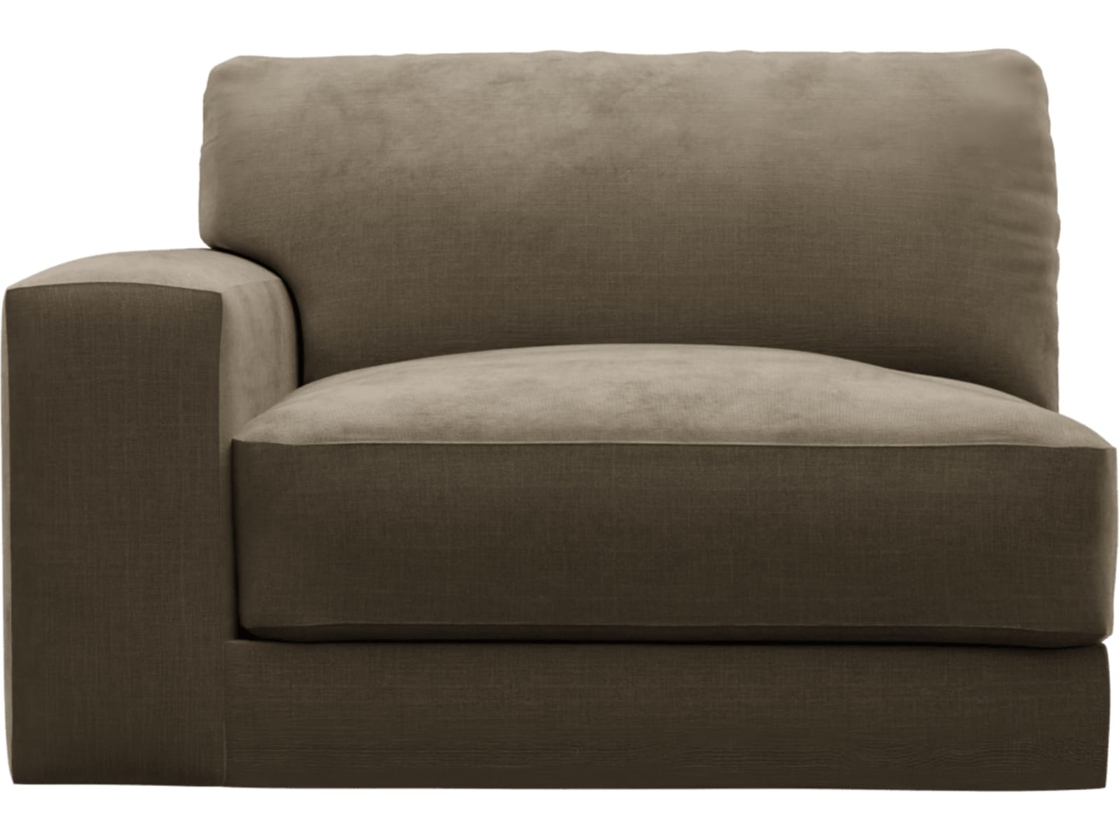 Monica Tribute Walnut Left Arm Facing Chair Module color Tribute Walnut