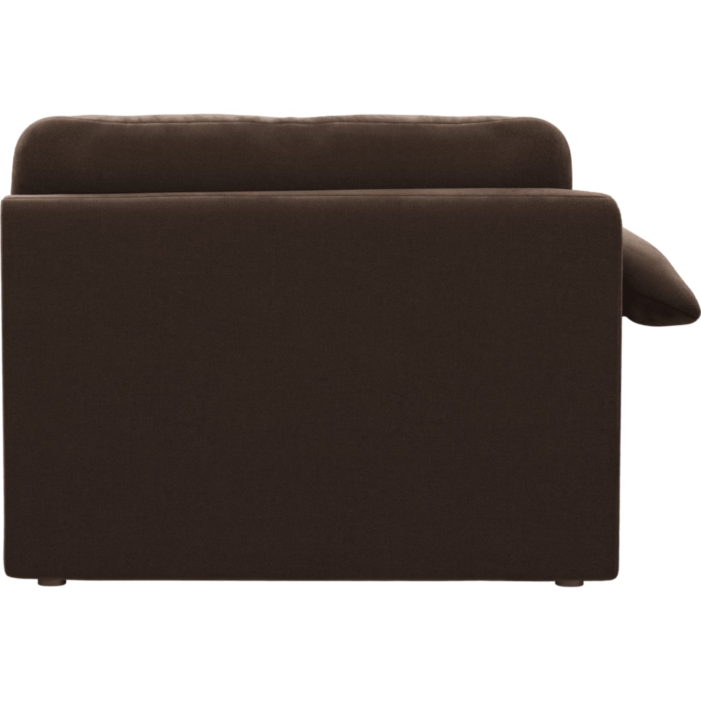 Ludlow Muse Chocolate Left Arm Facing Chair Module color Muse Chocolate