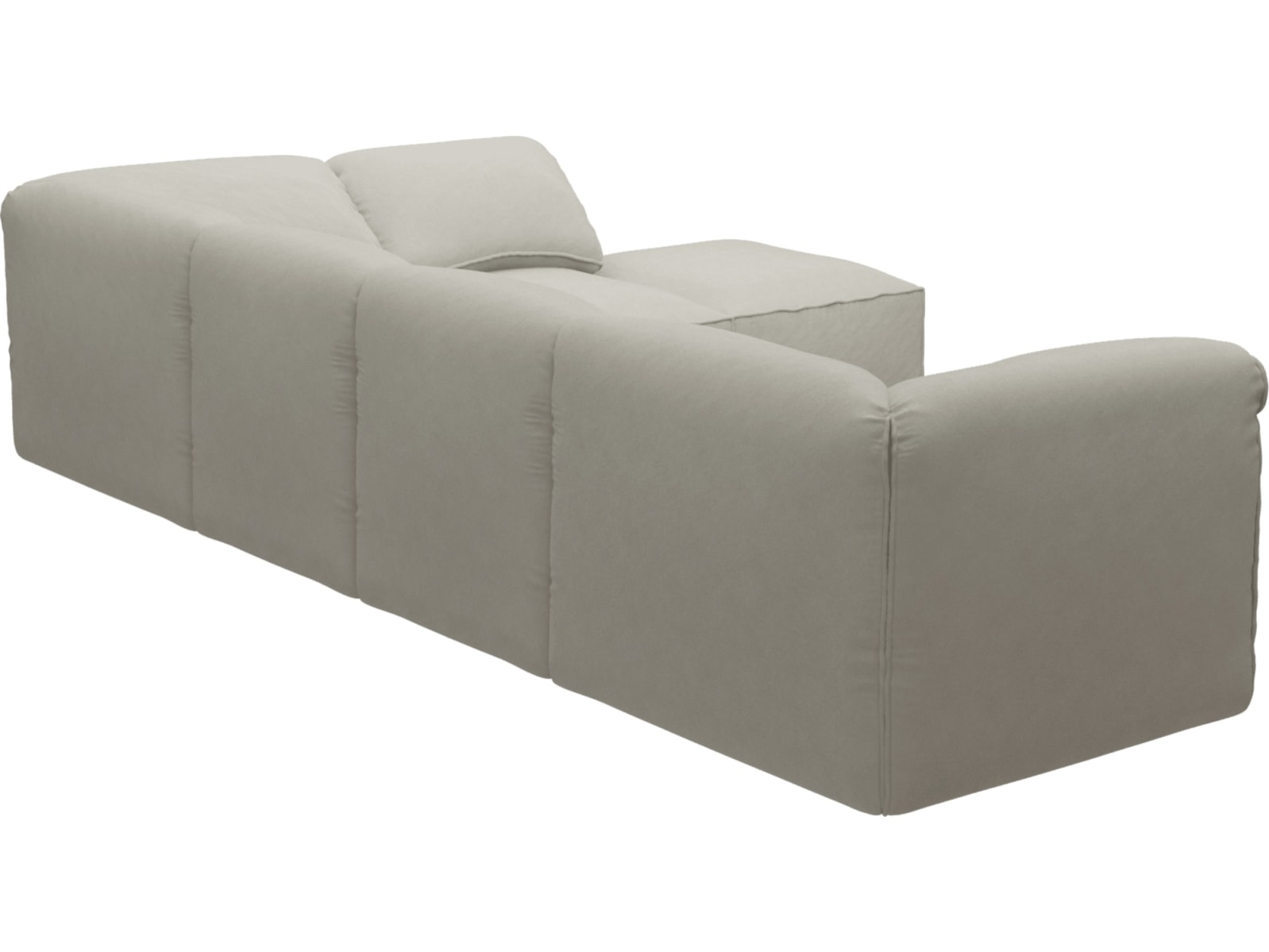 Kai California Ivory Modular Sofa - 5 Seater and Ottoman color California Ivory