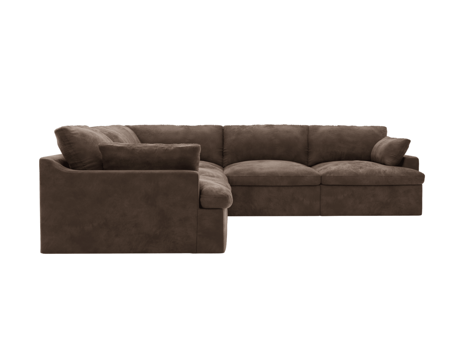 Retreat Muse Chocolate Corner Sofa - 5 Seater color Muse Chocolate
