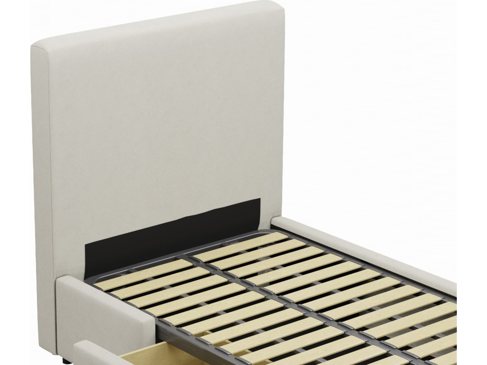 Aria California Ivory Left Drawer Storage Bed color California Ivory