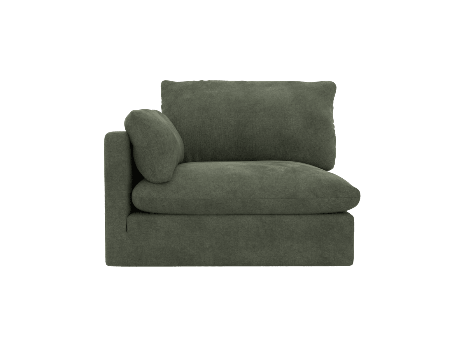 Willow Muse Forest 1 Seat Left Arm Facing Sofa Module color Muse Forest