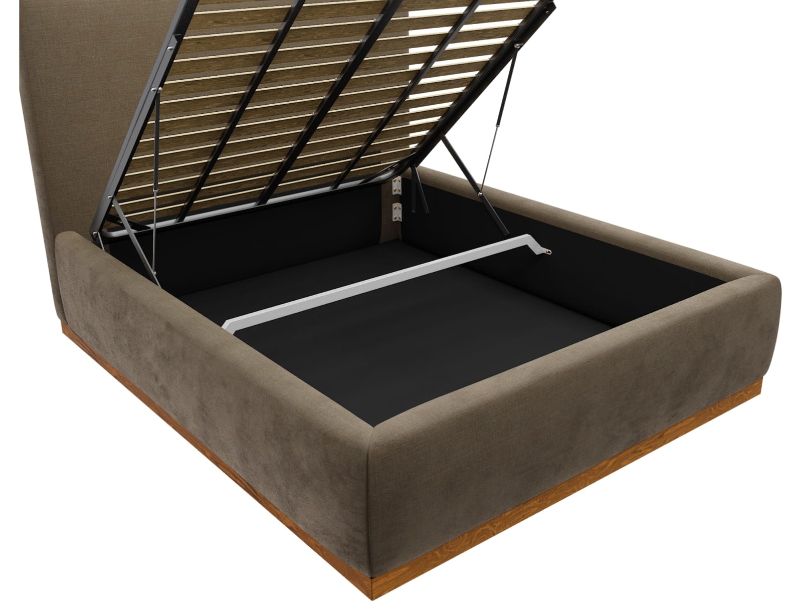 Haven Dark Gas Lift Bed Tribute Walnut color Tribute Walnut