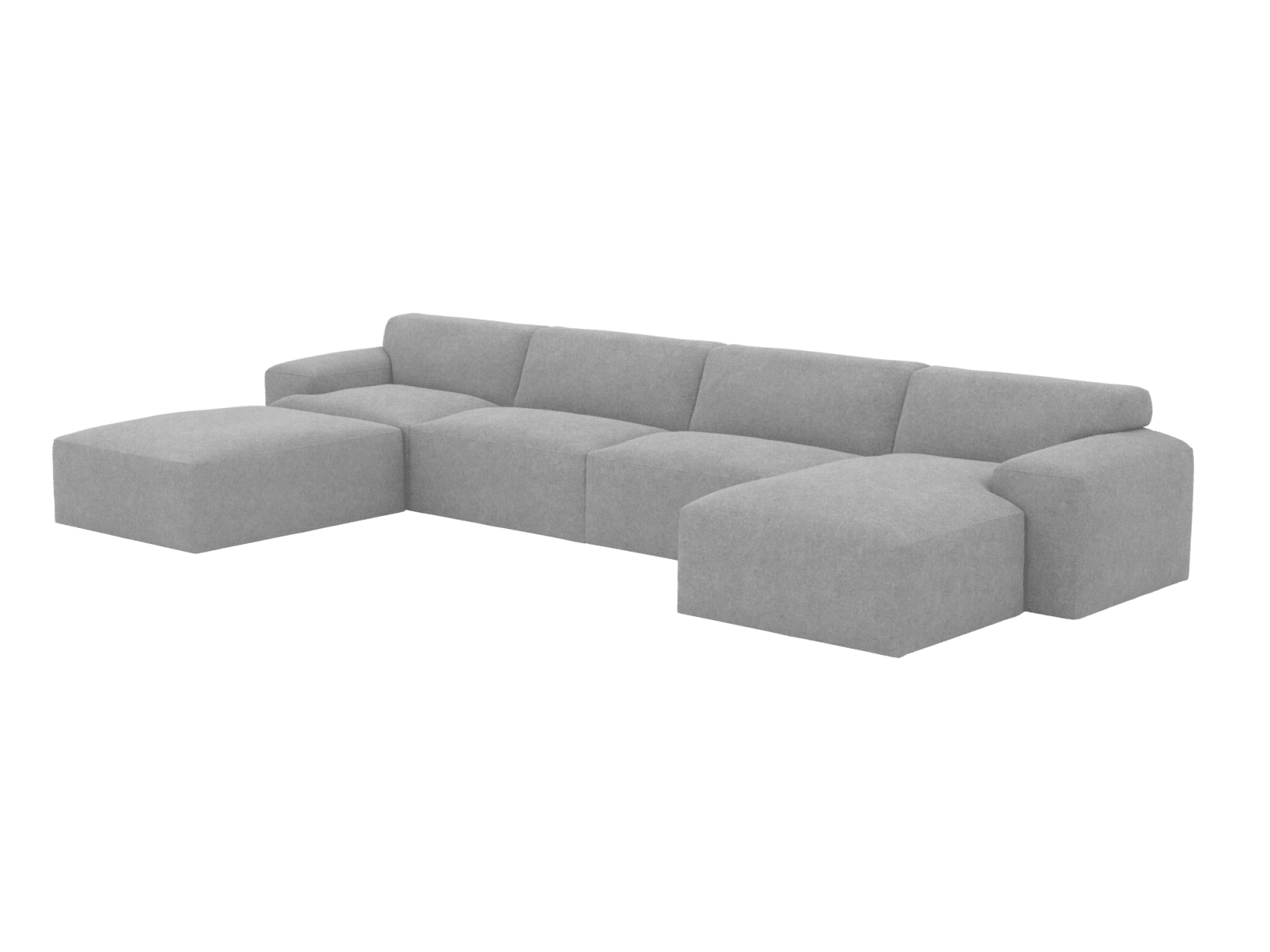 Copenhagen California Slate Chaise Sofa - 5 Seater U Shaped Modular color California Slate