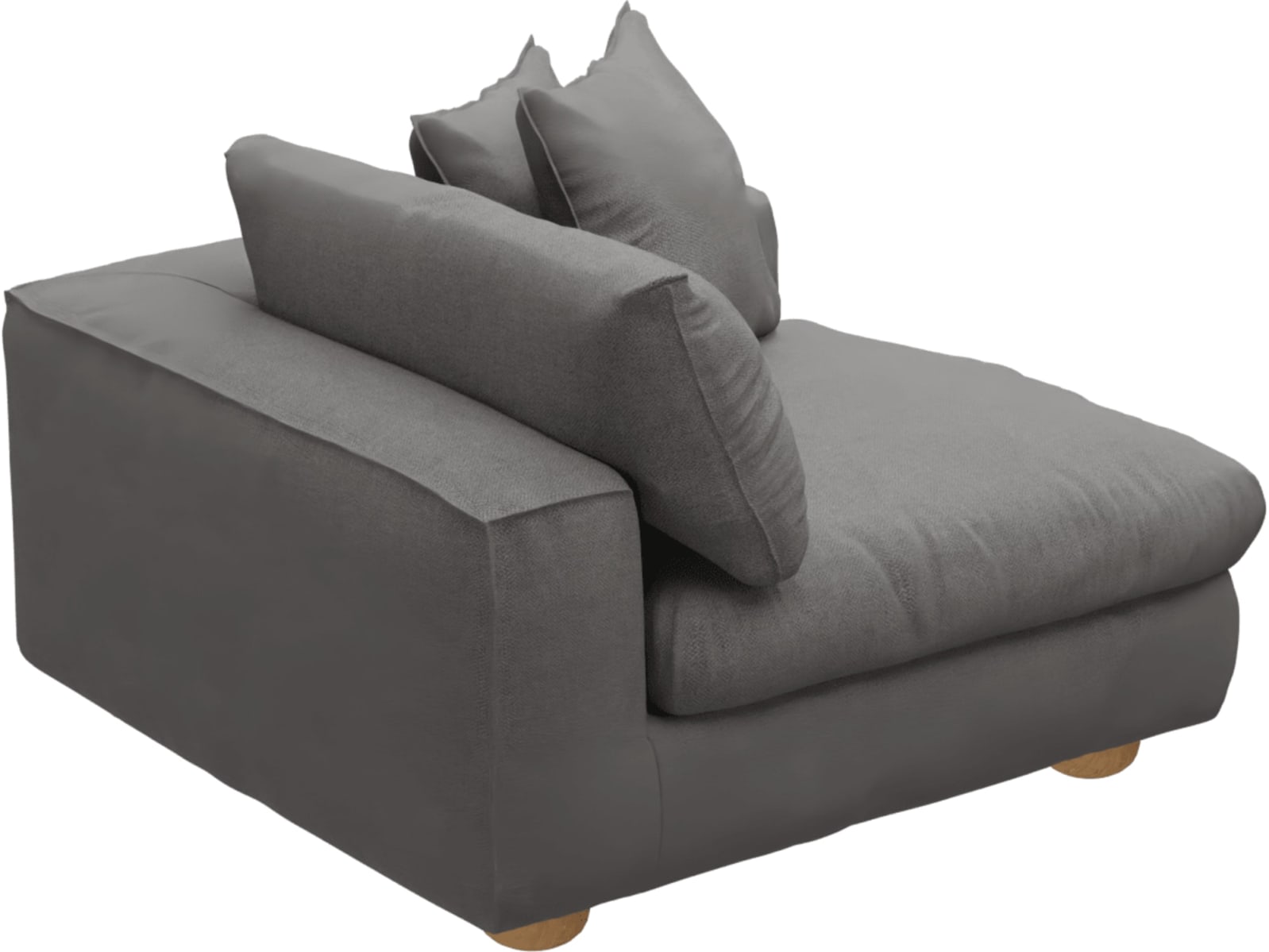 Tully California Slate Right Arm Facing Chair Module color California Slate