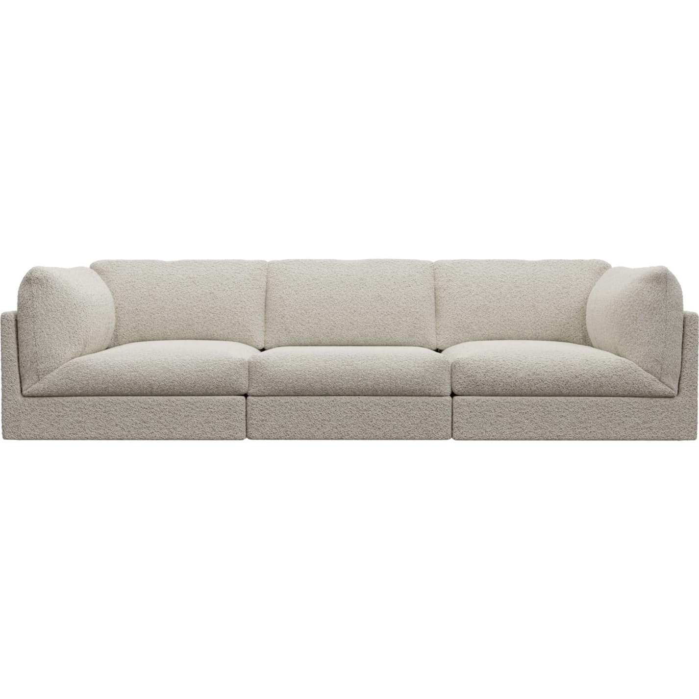 Finley Boucle Ivory Modular Sofa - 3 Seater color Boucle Ivory