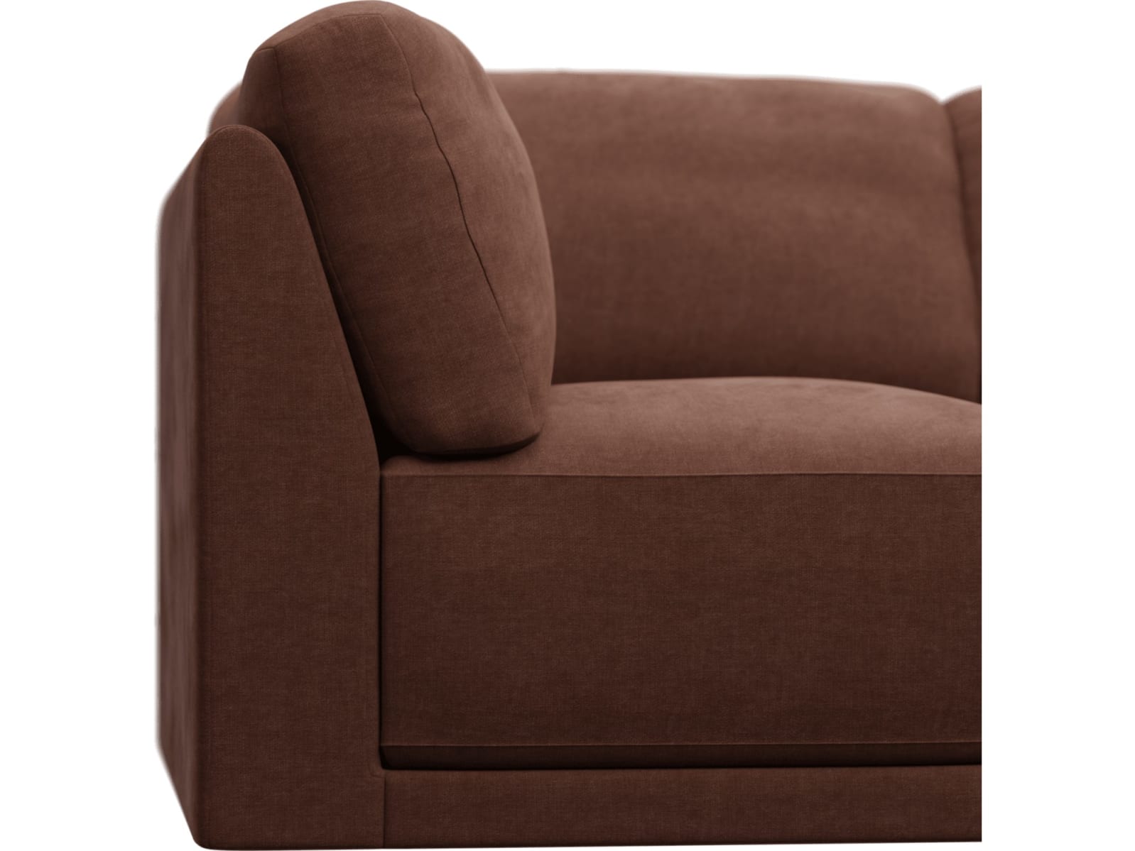 Emily Modular Sofa Muse Rust - 3 Piece color Muse Rust