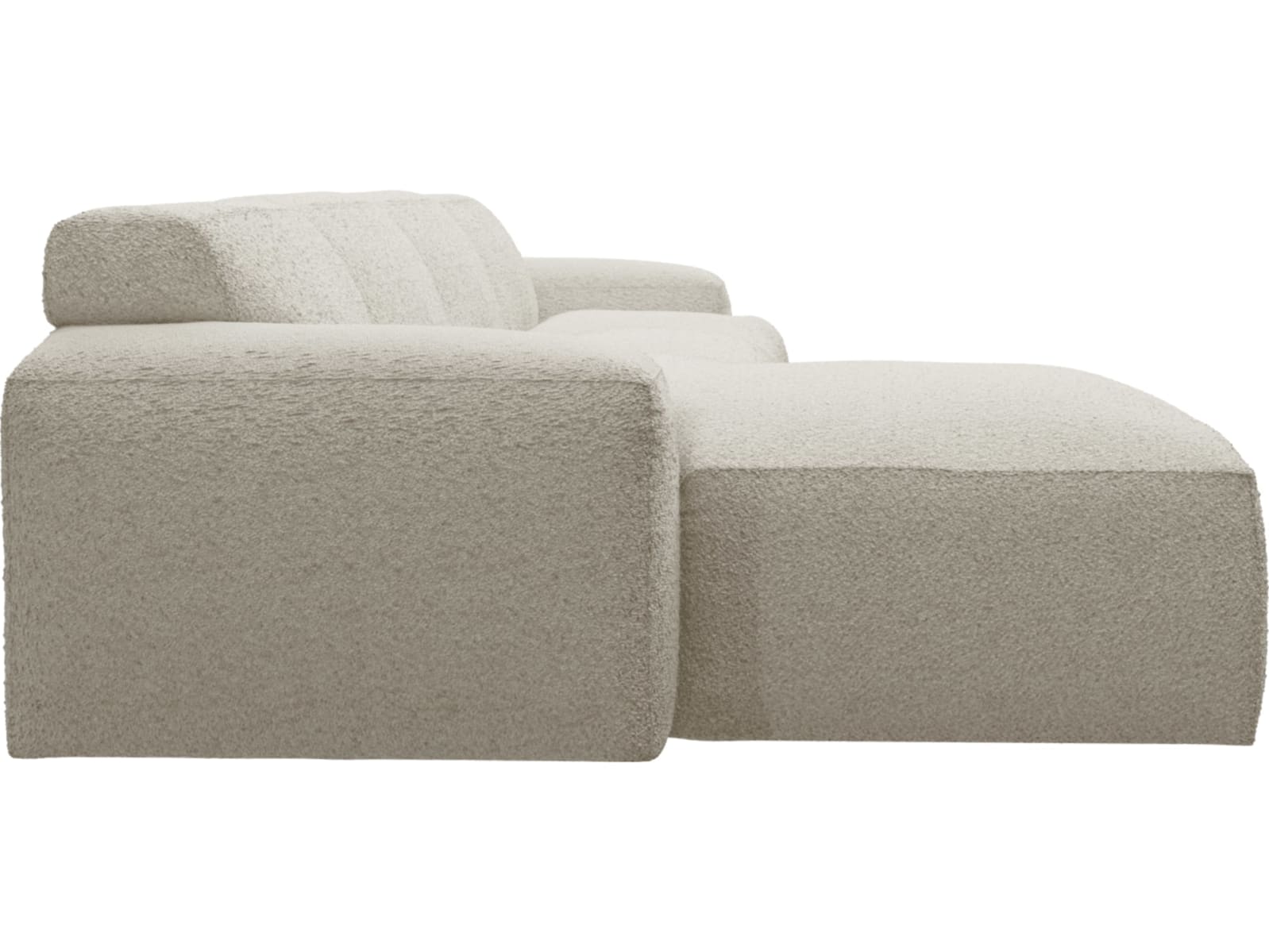 Copenhagen Boucle Ivory Chaise Sofa - 4 Seater color Boucle Ivory