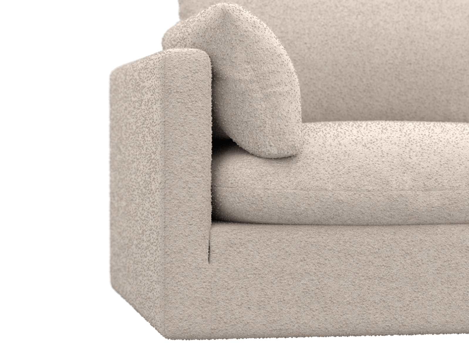 Willow Boucle Pumice Modular Sofa - 6 Seater RAF Terminal color Boucle Pumice