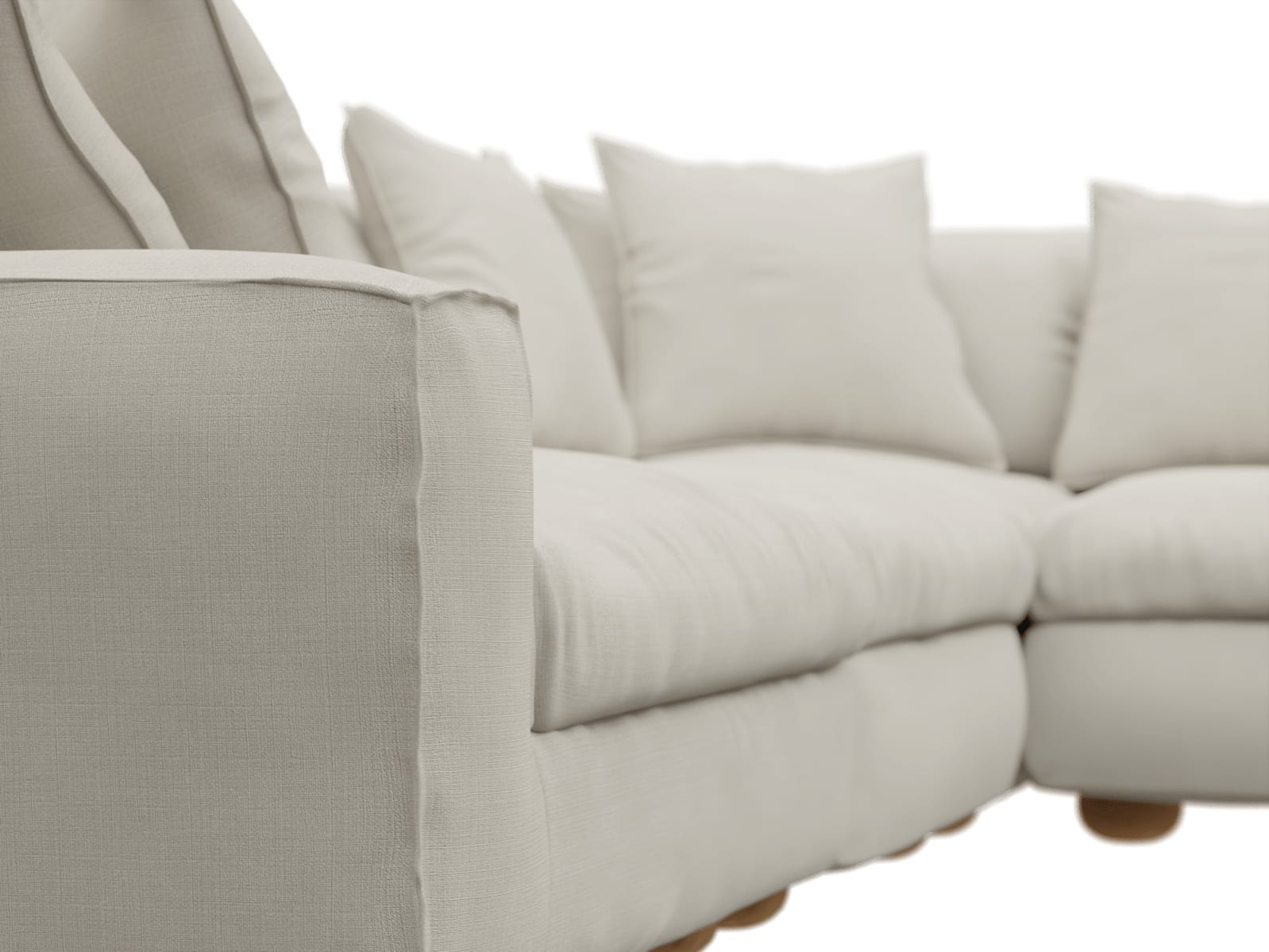 Tully Toorak Pearl Modular Sofa - 5 Piece color Toorak Pearl