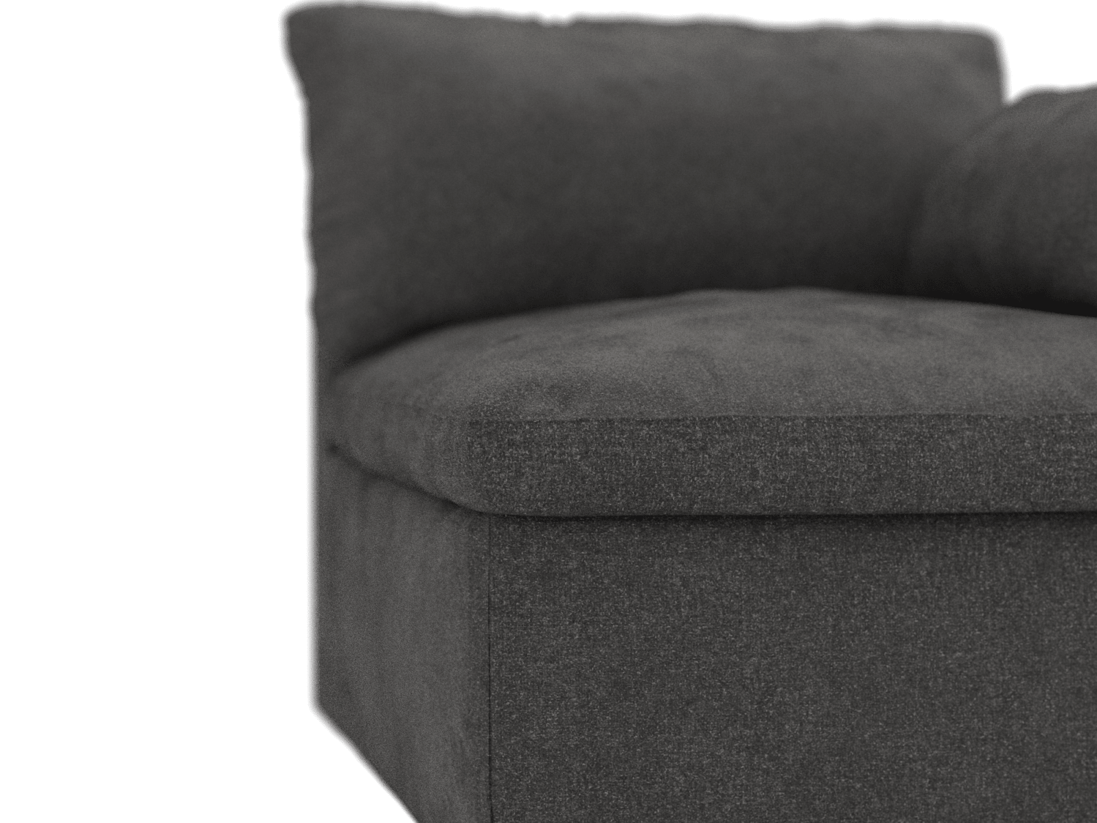 Retreat California Charcoal 1 Seat Right Arm Facing Sofa Module color California Charcoal